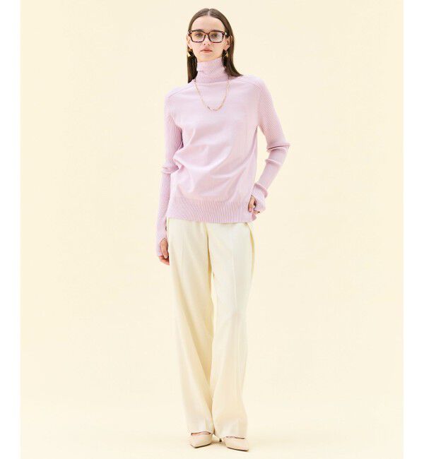 BEIGE,「【洗える】WILLOW / サムホールハイネックニット」|ニット・セーター|