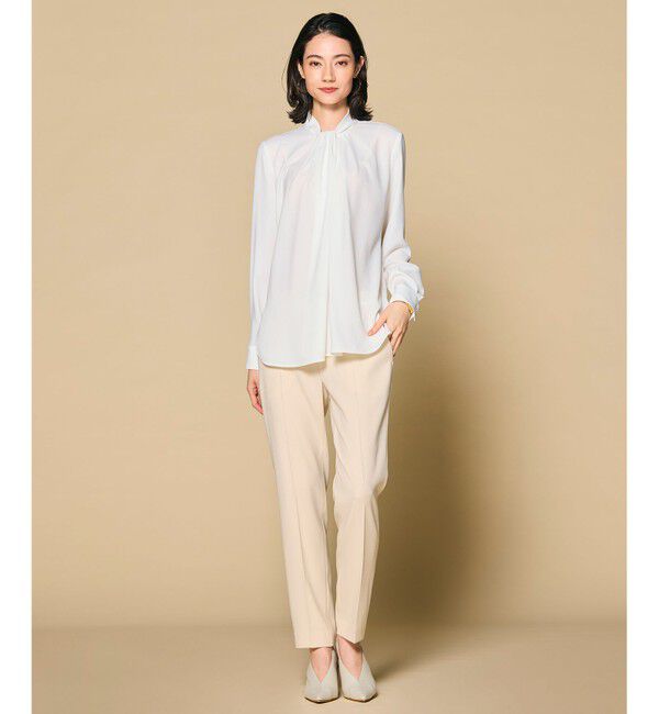 BEIGE,「【人気シリーズ】ANITA / ロングスリーブタックブラウス」|シャツ・ブラウス|