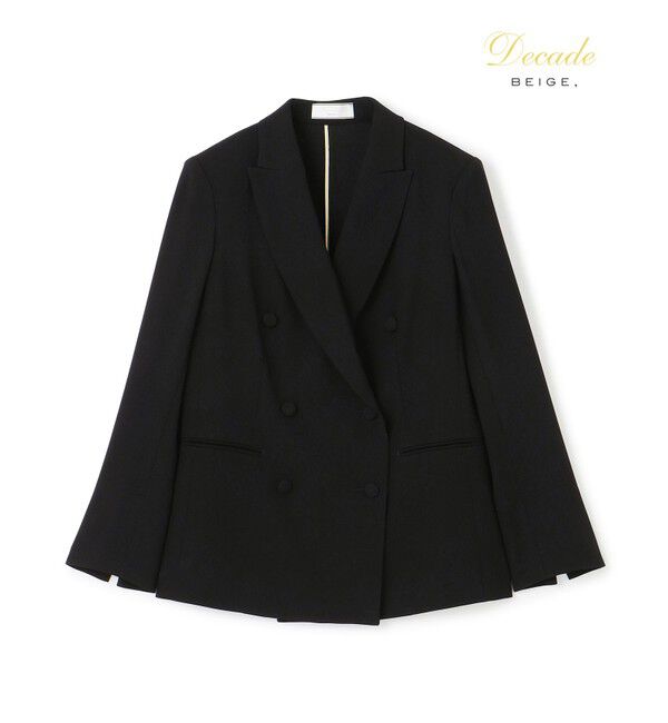 BEIGE,「【洗える】CINDY / ダブルブレストジャケット」|テーラードジャケット|Black