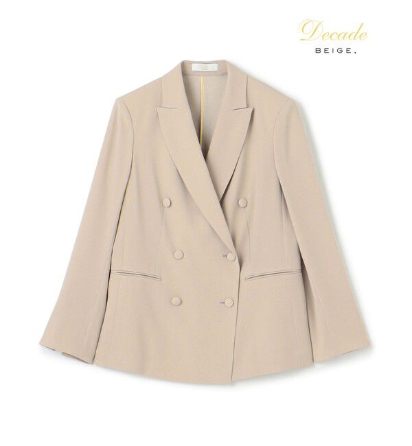 BEIGE,「【洗える】CINDY / ダブルブレストジャケット」|テーラードジャケット|Sand