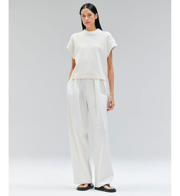 BEIGE,「【セットアップ対応・洗える・Precious 10月号掲載】ZEPHYR / ウールライクタックベルトワイドパンツ」|その他|