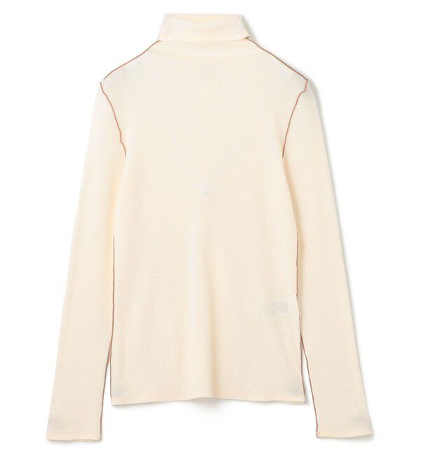 BEIGE,「【洗える・GISELe 10月号掲載】FORD / ウール配色メローハイネックカットソー」|Tシャツ・カットソー|