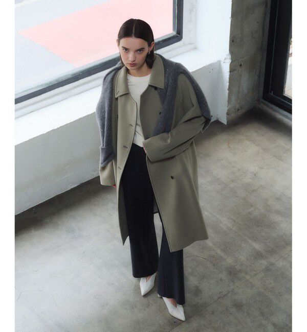 BEIGE,「【ロングセラー】WILLOW / ストレッチクルーネックリブニット」|ニット・セーター|