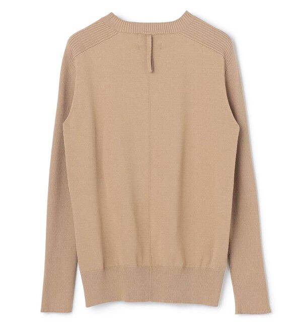 BEIGE,「【ロングセラー】WILLOW / ストレッチクルーネックリブニット」|ニット・セーター|