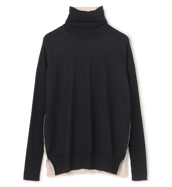 BEIGE,「【洗える・VERY NaVY掲載】LA MONNAIE / バイカラーウールタートルニット」|ニット・セーター|