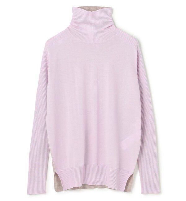 BEIGE,「【洗える・VERY NaVY掲載】LA MONNAIE / バイカラーウールタートルニット」|ニット・セーター|