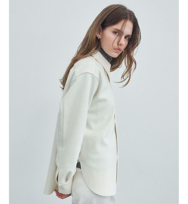 BEIGE,「【Oggi掲載】MONTAIGNE / ウールオーバーサイズシャツ」|シャツ・ブラウス|