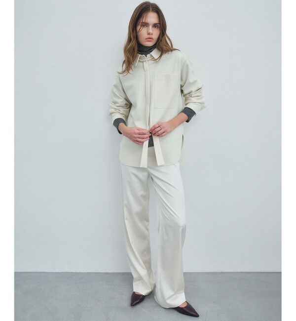 BEIGE,「【Oggi掲載】MONTAIGNE / ウールオーバーサイズシャツ」|シャツ・ブラウス|