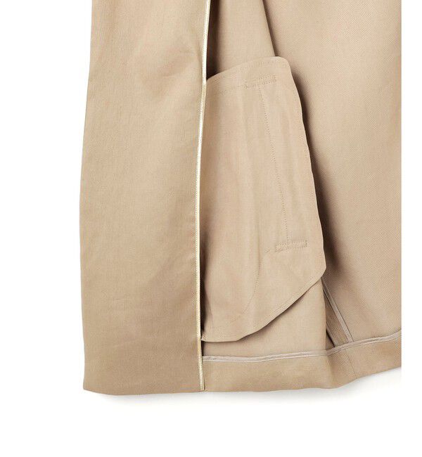 BEIGE,「【Precious掲載】MICA /  リネンブレンドベルト付きジレ」|ベスト・ジレ|