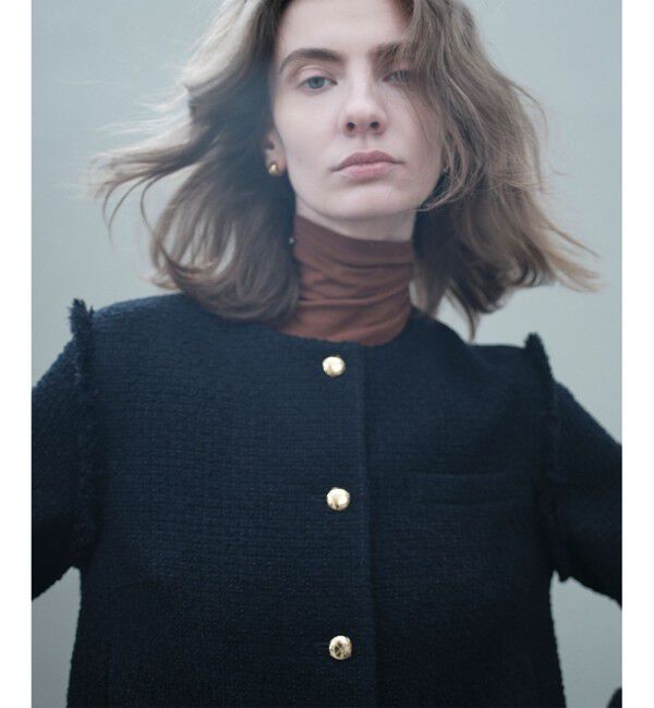BEIGE,「BRATTLE / ツイードノーカラージャケット」|ノーカラージャケット|