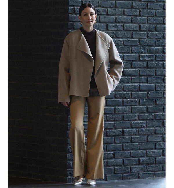 BEIGE,「BOW / ウールリバー ノーカラージャケット」|ノーカラージャケット|