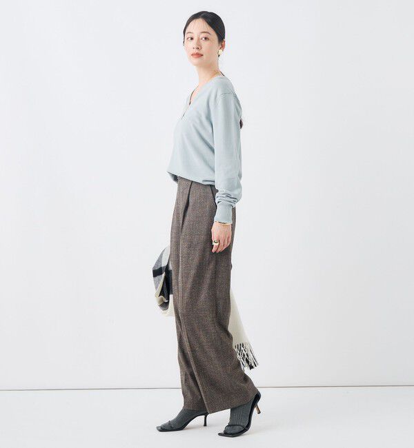 NOLLEY'S「《ストレッチ》ウォッシャブルネップツイードワイドパンツ」|その他|