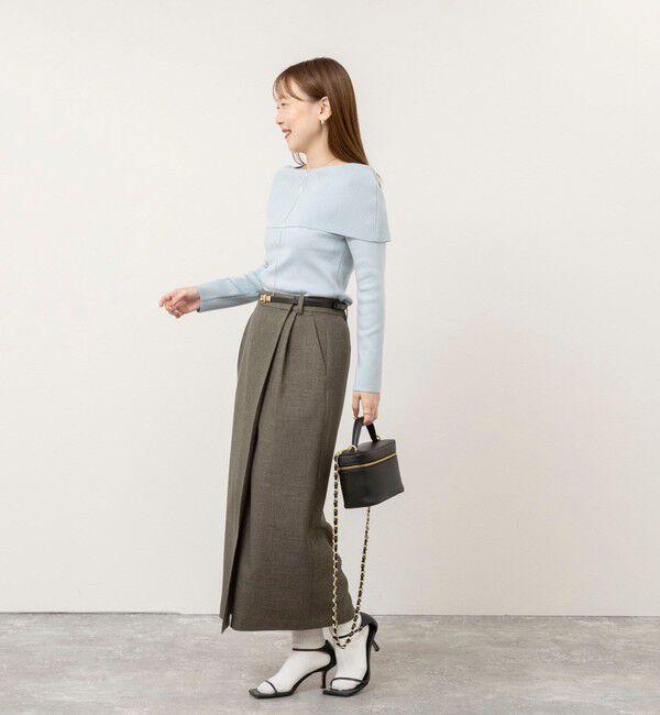 NOLLEY'S sophi「【安心デザイン】《手洗い可能》マチ付きオフショルラメプルオーバー」|ニット・セーター|