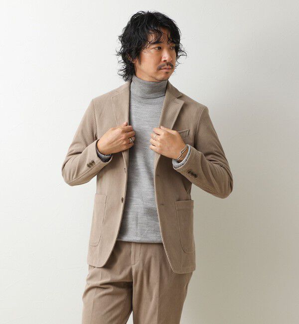 NOLLEY'S goodman「《ビジカジ/セットアップ対応》8Wトリコットコーデュロイ イージーJK 26AW」|テーラードジャケット|