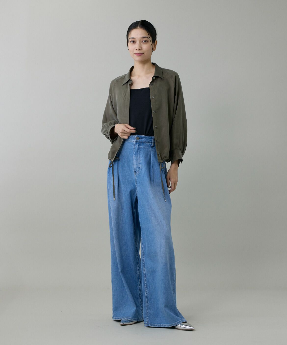 INED「INED別注 ツータックワイドデニム Lemongrass《Healthy DENIM》」|デニム|