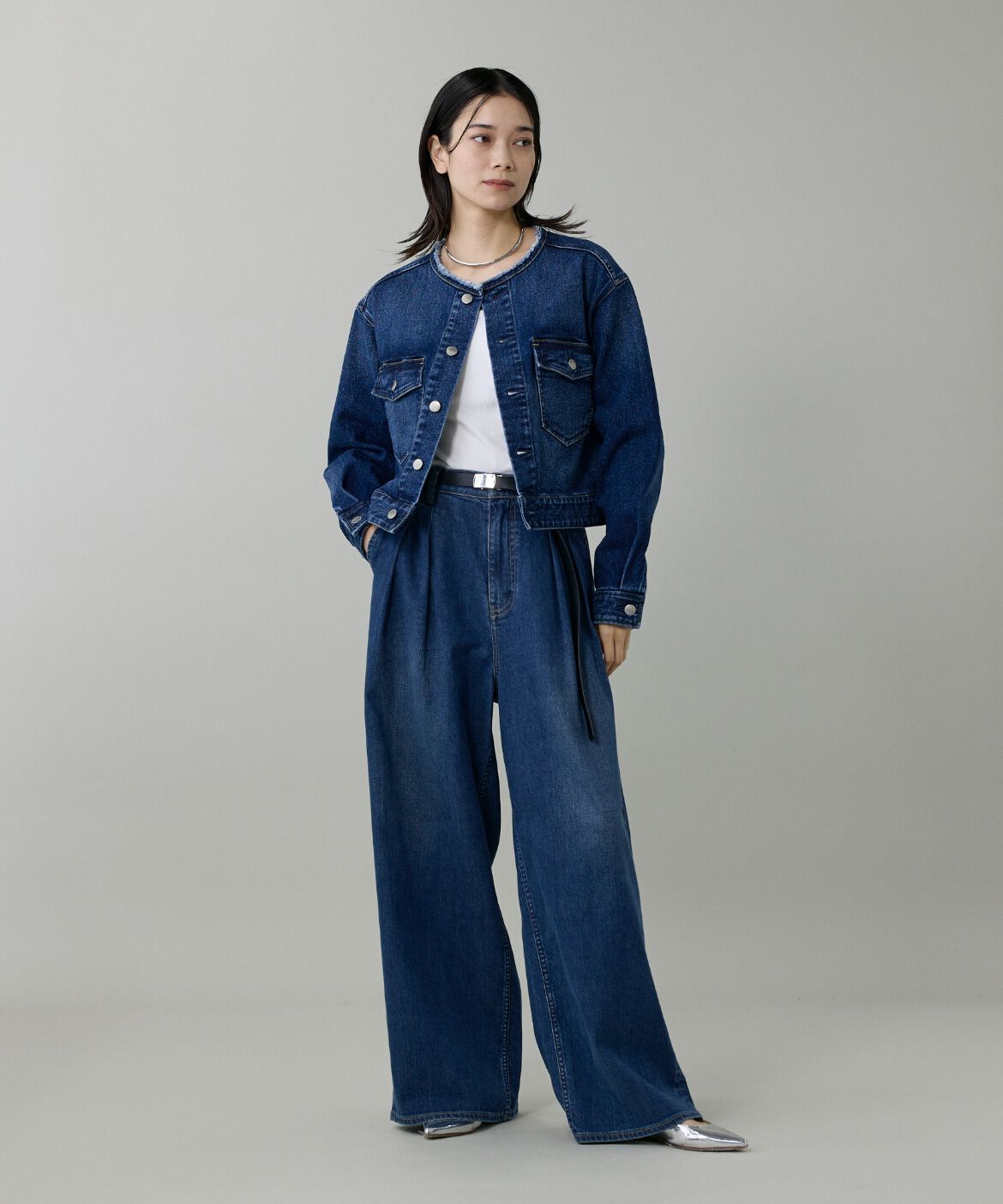 INED「INED別注 ツータックワイドデニム Lemongrass《Healthy DENIM》」|デニム|