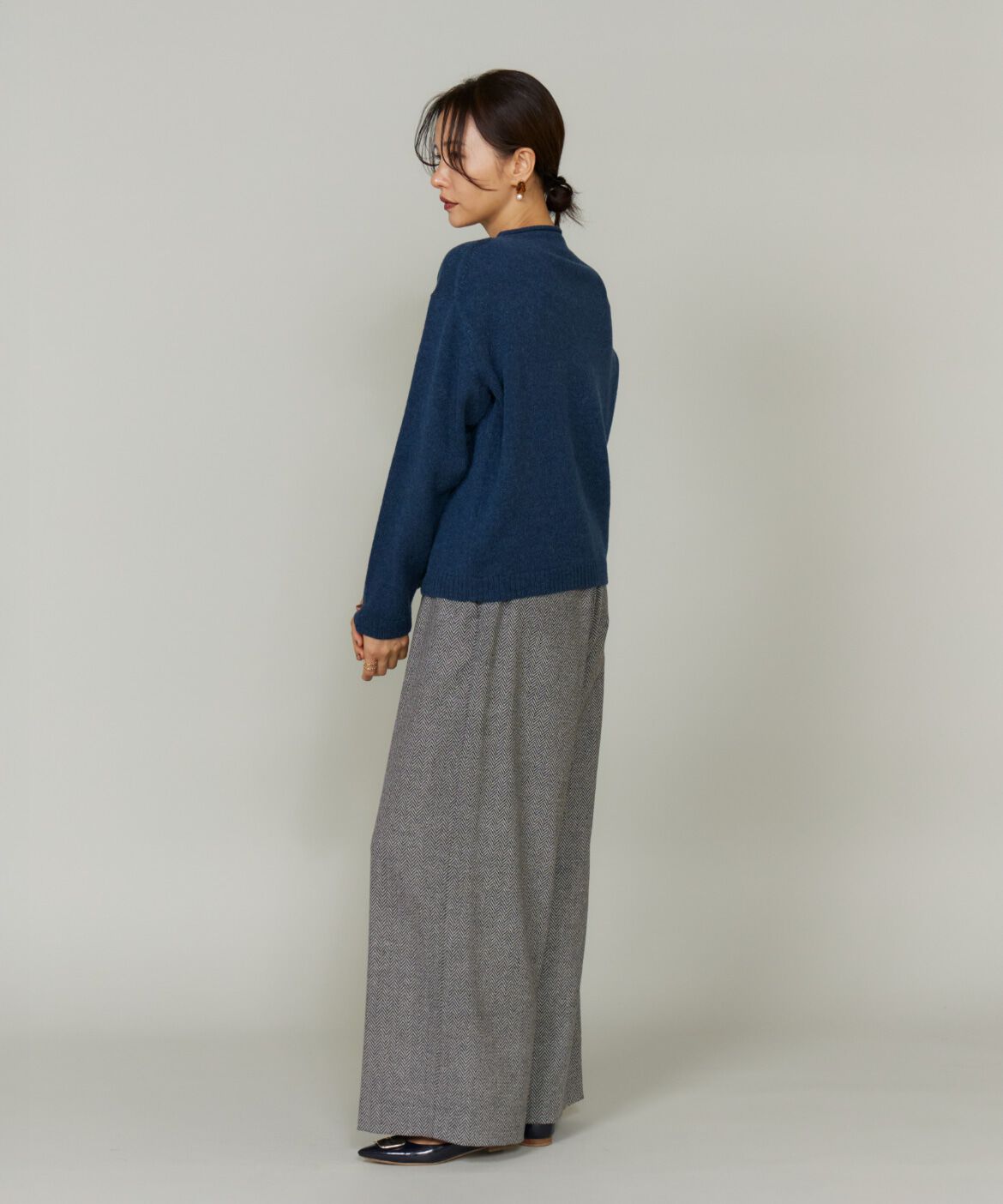 Le Souk「ヘリンボーンストレートワイドパンツ」|その他|