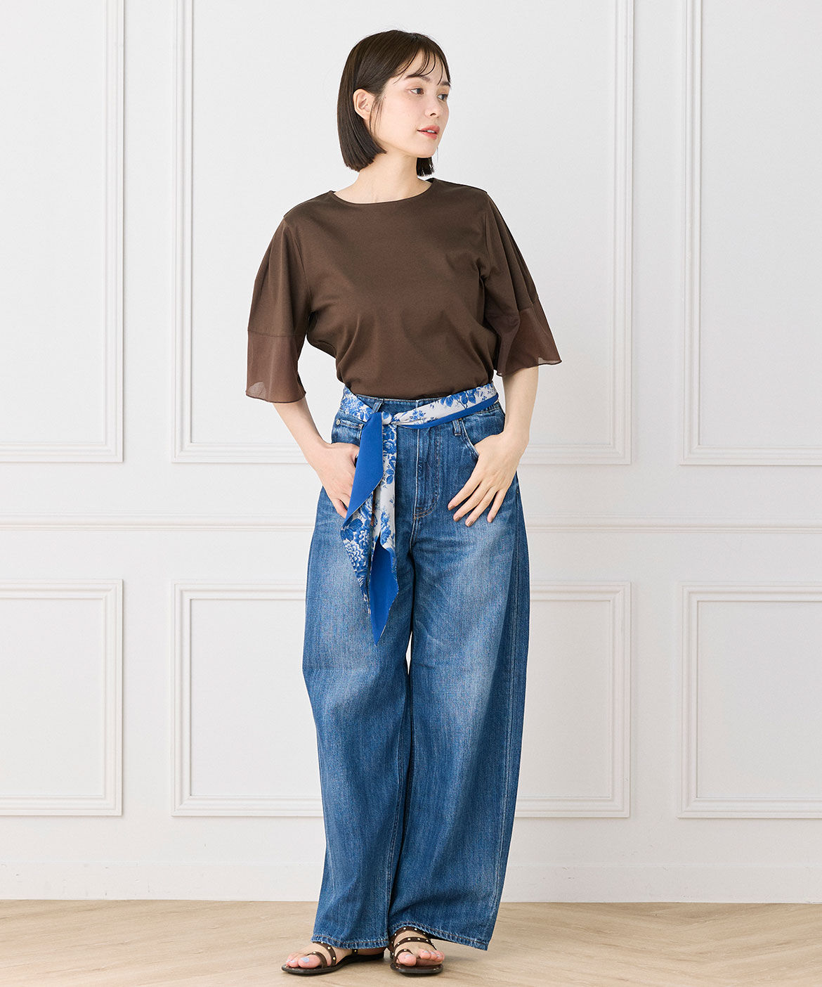 INED「カーヴィーデニム Beets《Healthy DENIM》」|デニム|