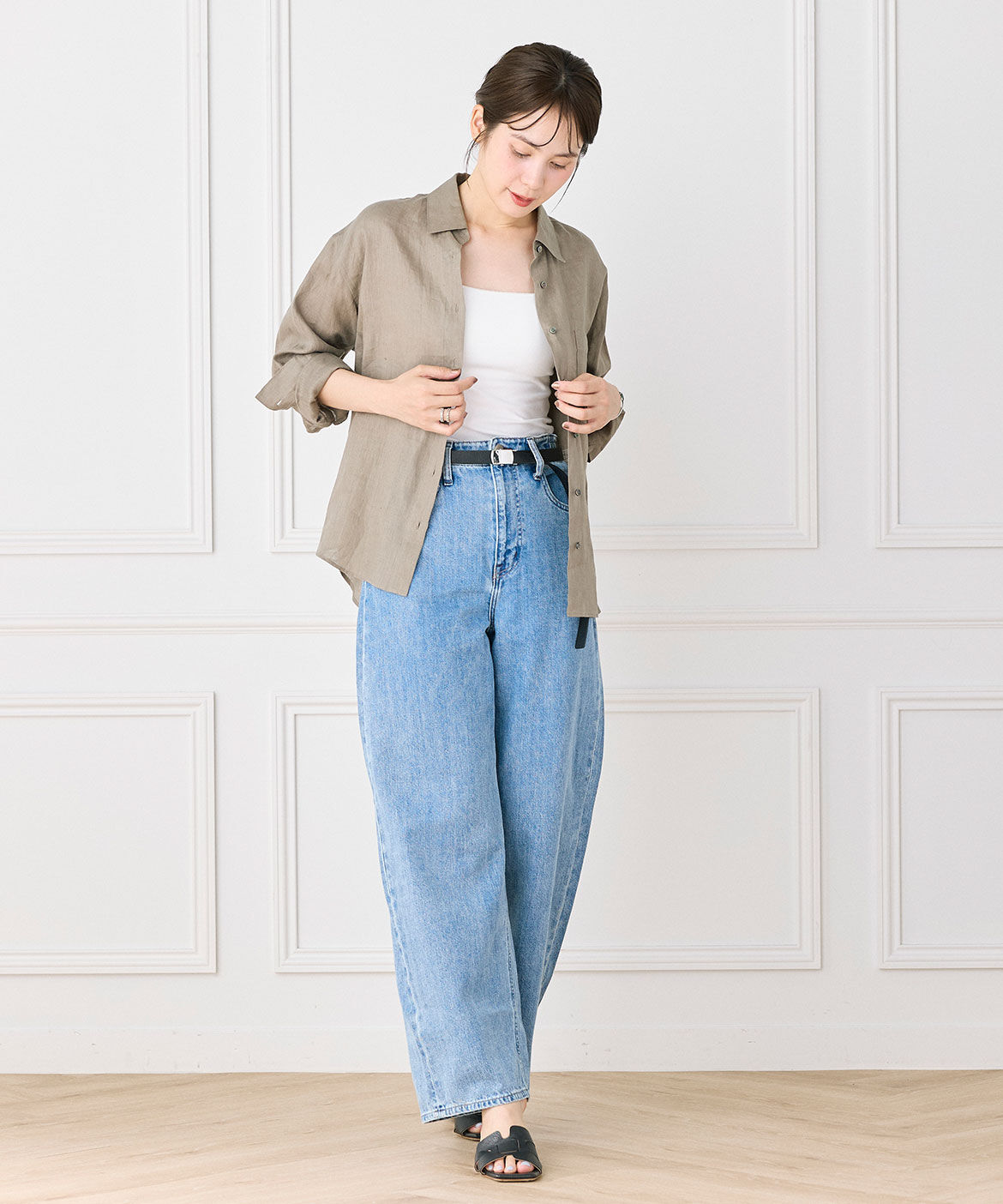 INED「カーヴィーデニム Beets《Healthy DENIM》」|デニム|