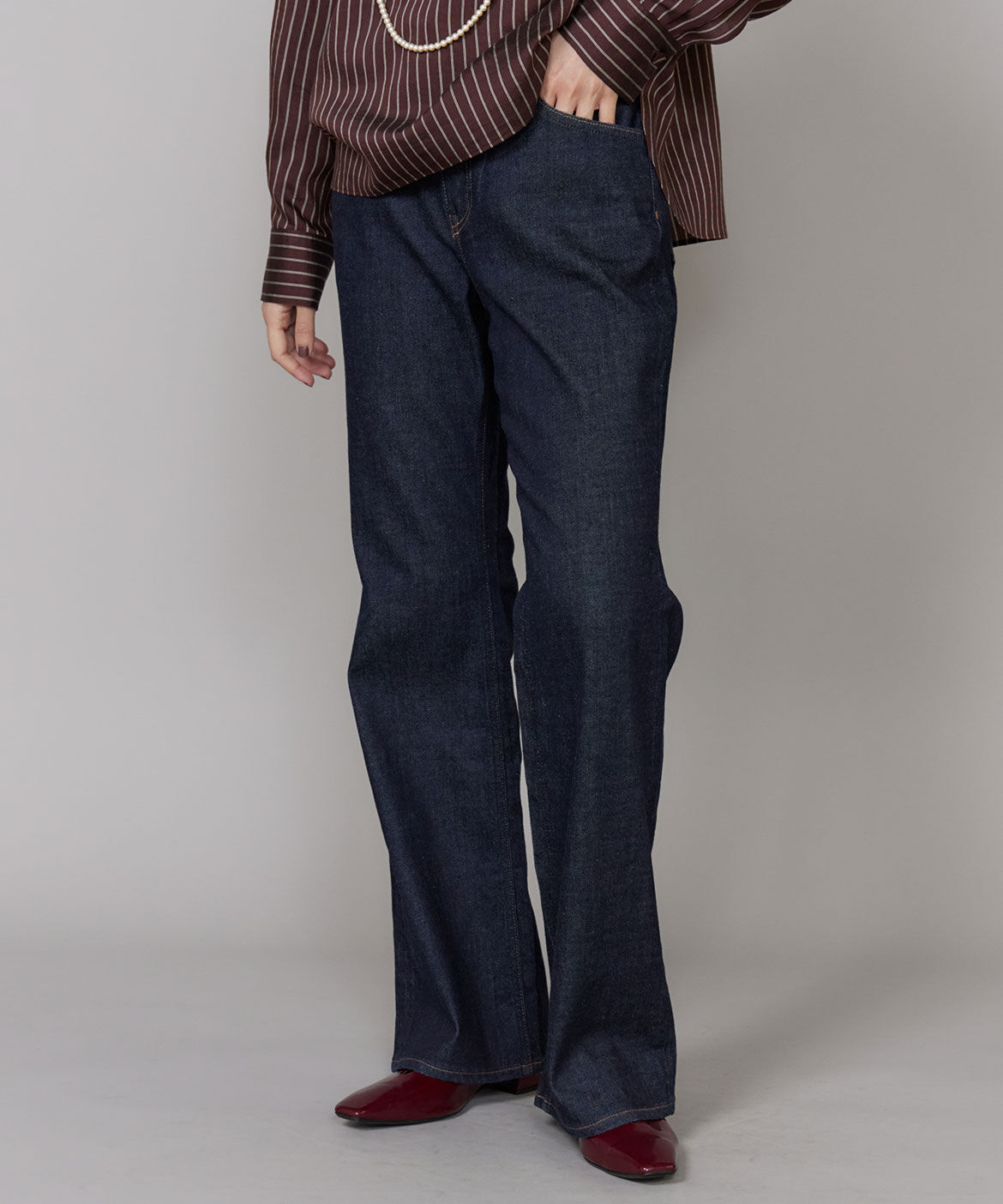 INED「《INED別注》フレアデニム《Healthy DENIM》」|デニム|インディゴ9