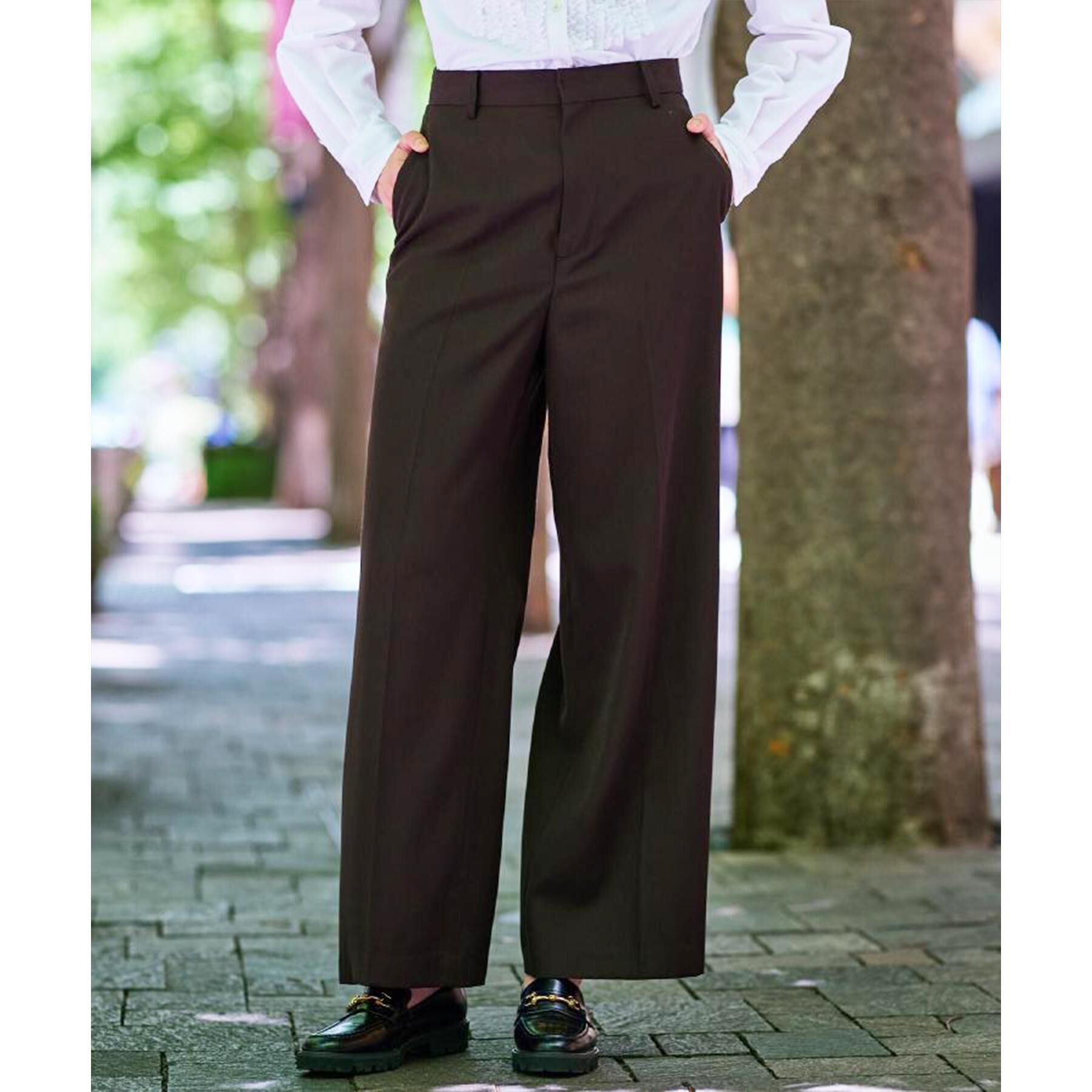 DRESSTERIOR「◆【セットアップ可/オンオフ】ウールビスコースカルゼワイドパンツ」|その他|