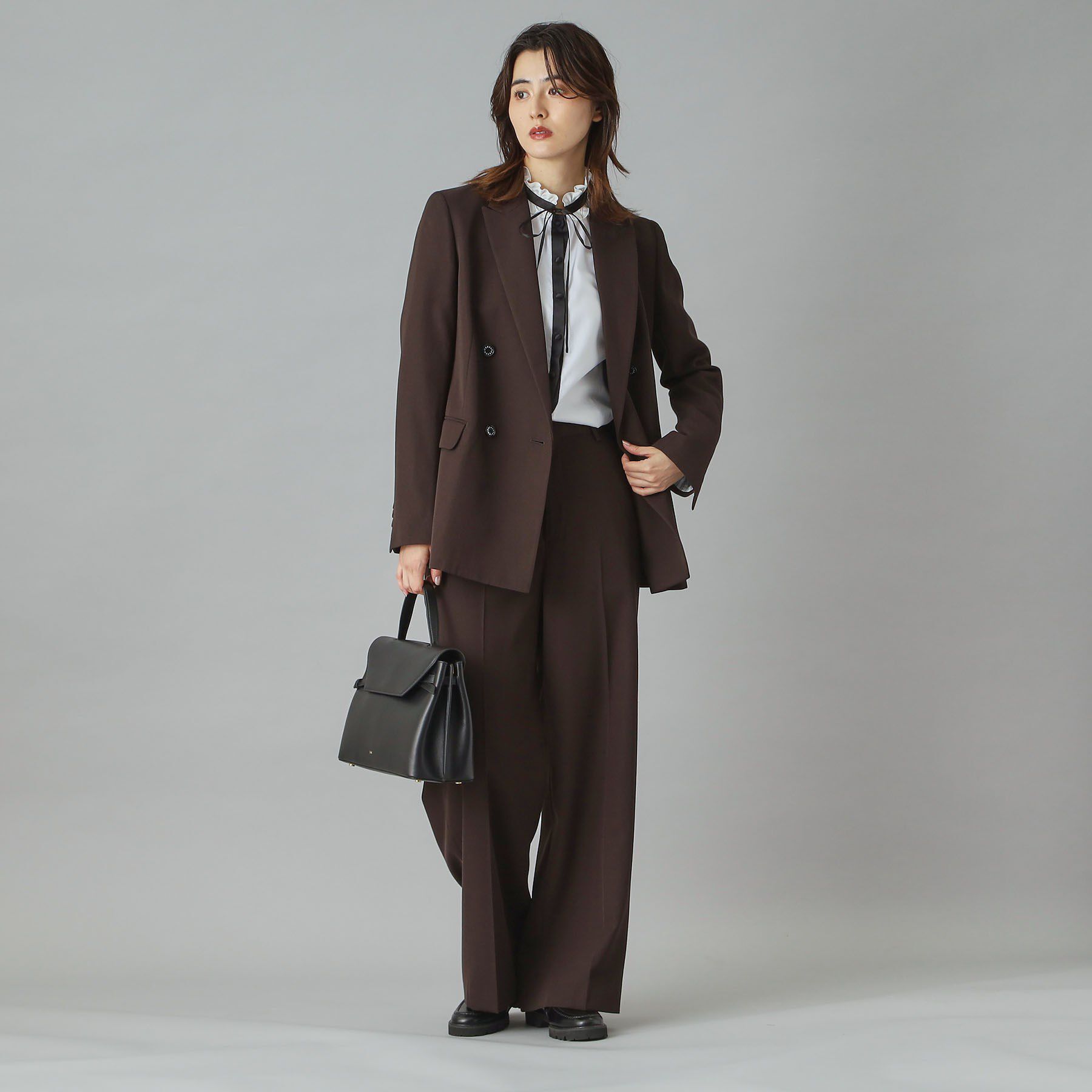 DRESSTERIOR「◆【セットアップ可/オンオフ】ウールビスコースカルゼワイドパンツ」|その他|