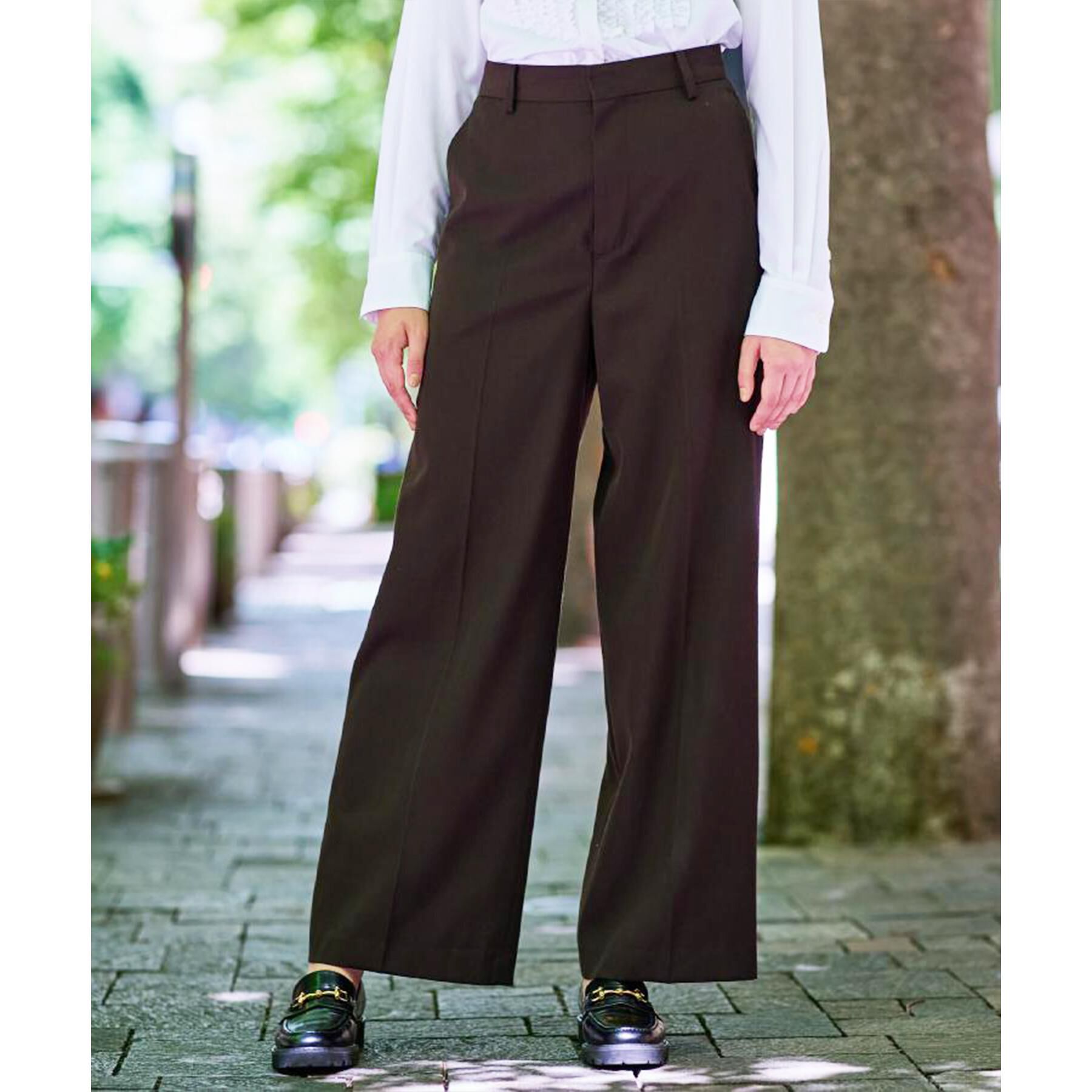 DRESSTERIOR「◆【セットアップ可/オンオフ】ウールビスコースカルゼワイドパンツ」|その他|