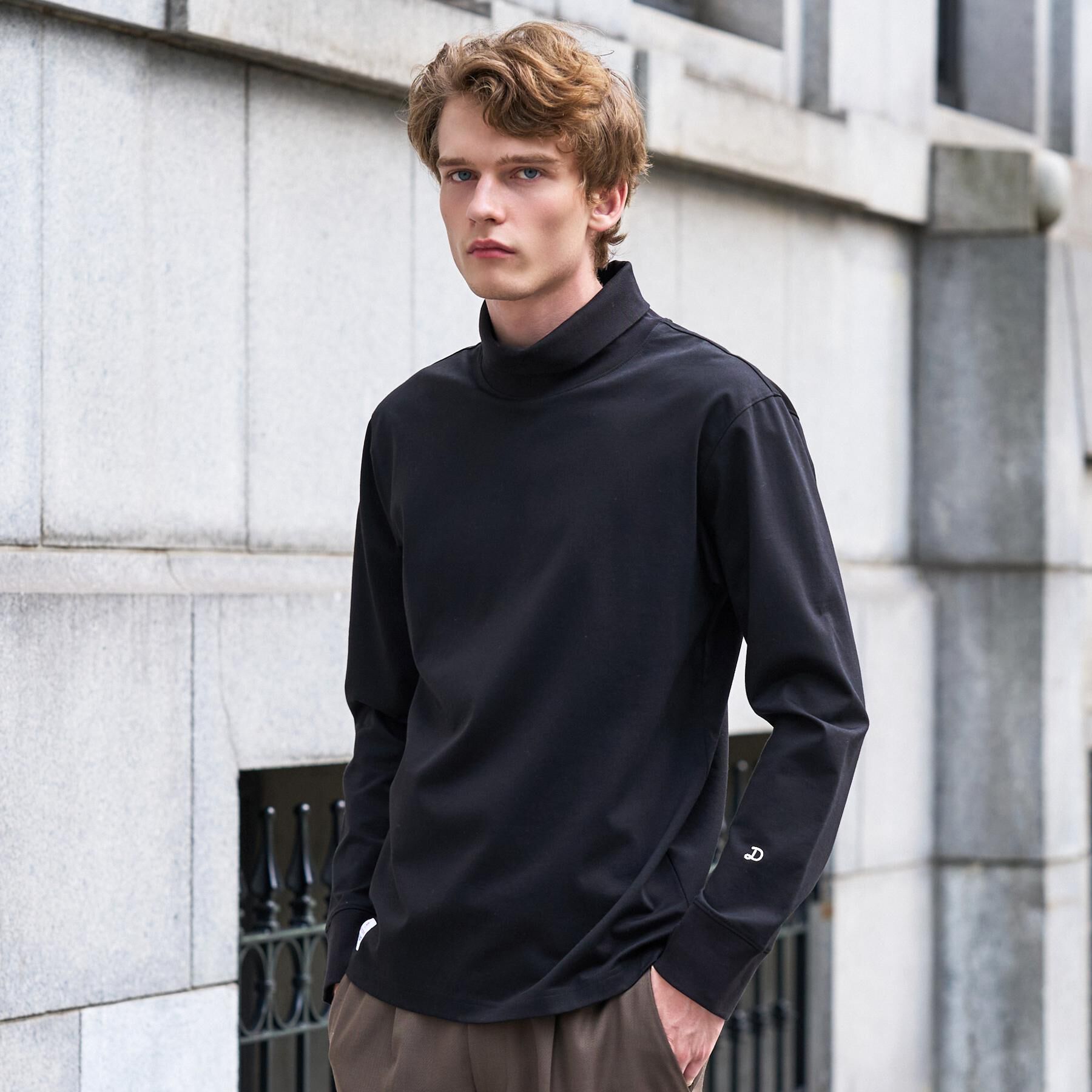 DRESSTERIOR「【抗菌防臭/しわ防止】クールデオドラント オフタートルカットソー」|Tシャツ・カットソー|ブラック(019)