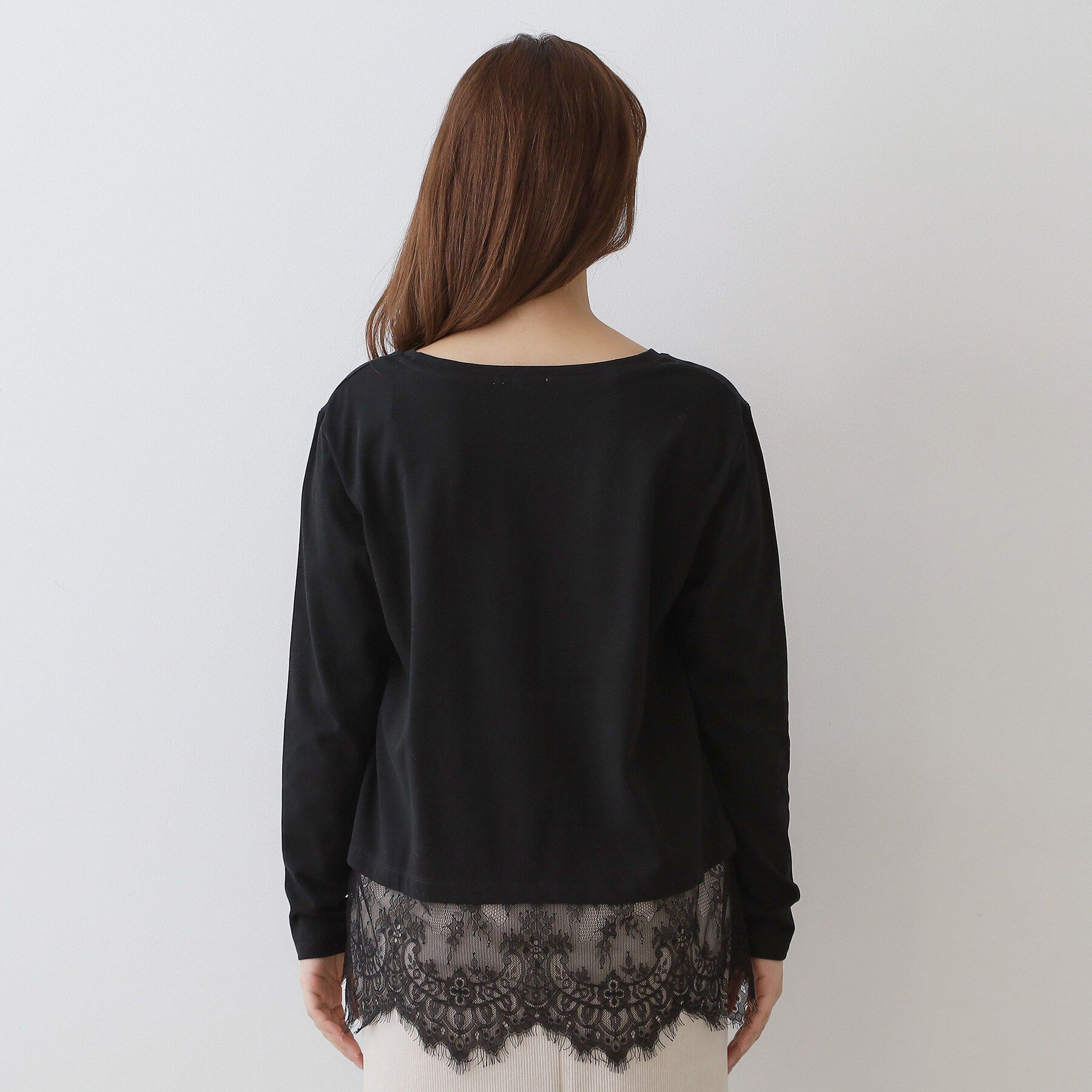 DRESSTERIOR「レースヘム ロングスリーブプルオーバー」|Tシャツ・カットソー|