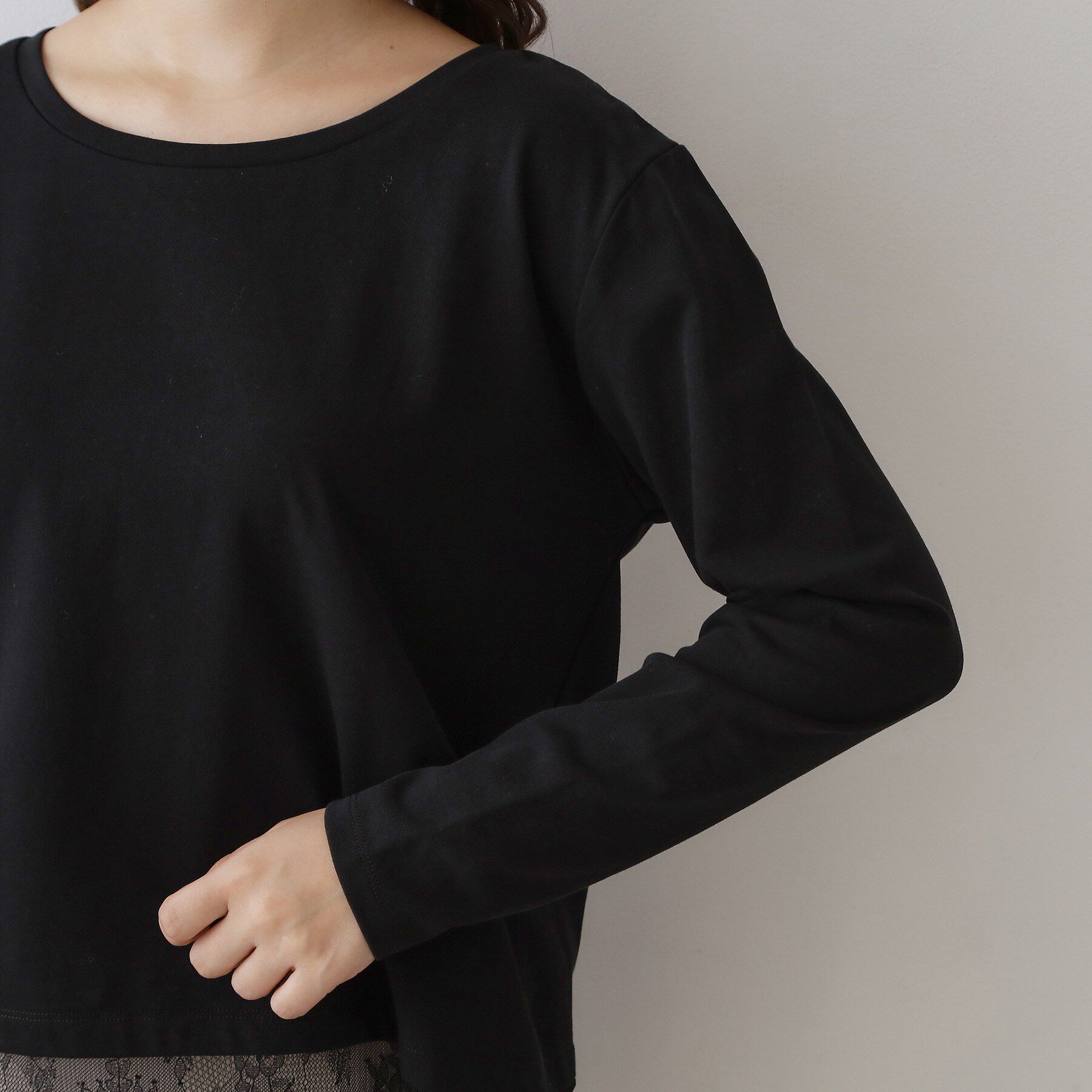 DRESSTERIOR「レースヘム ロングスリーブプルオーバー」|Tシャツ・カットソー|