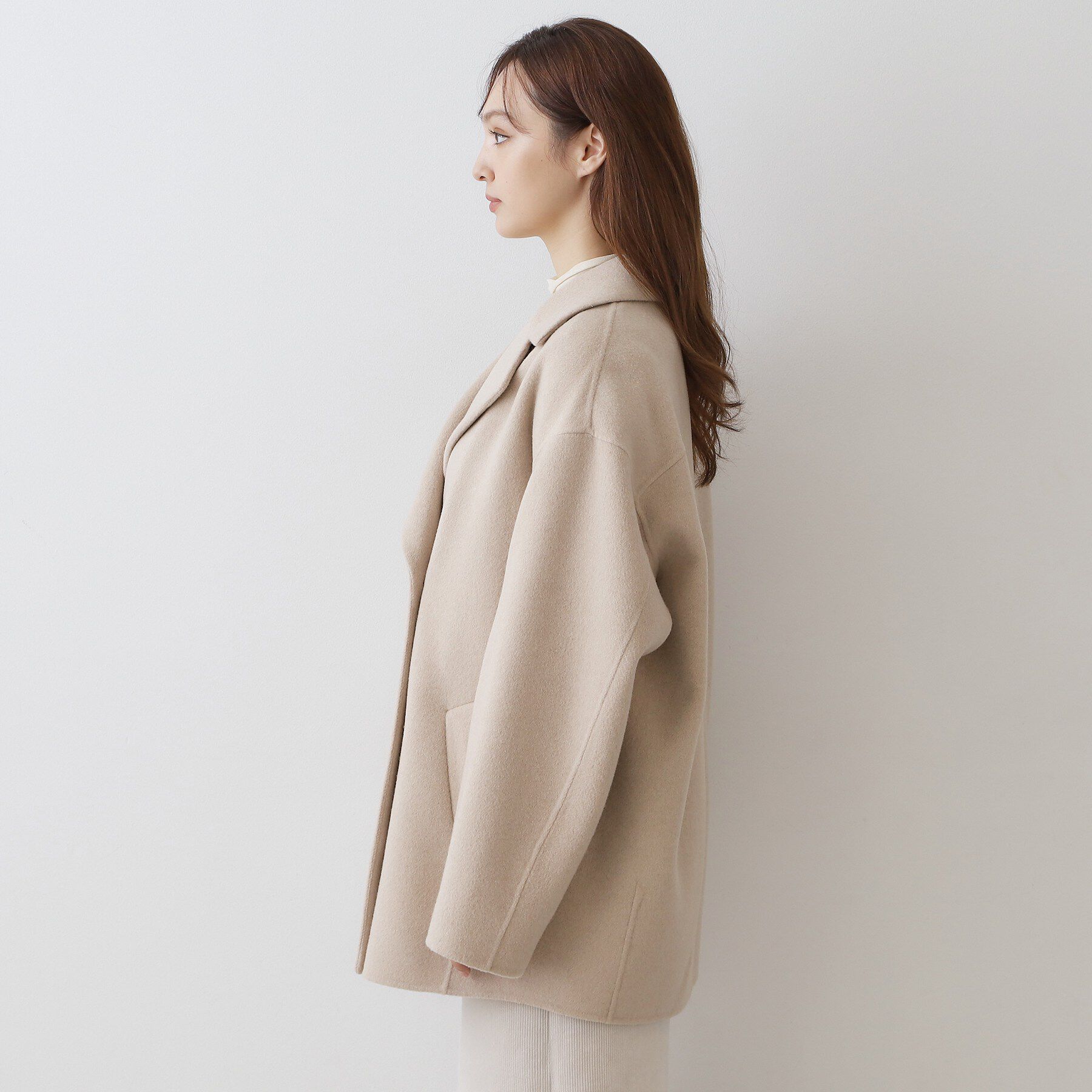 DRESSTERIOR「Super120シャルムウールブレンドミドルコート」|チェスターコート|