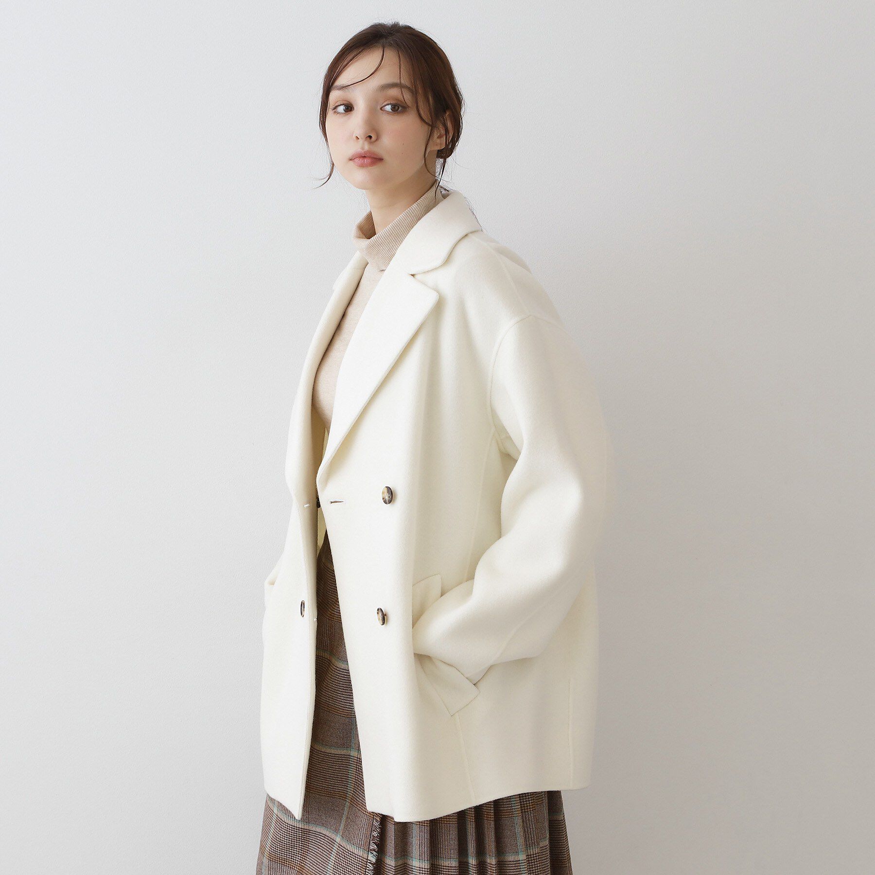 DRESSTERIOR「Super120シャルムウールブレンドミドルコート」|チェスターコート|