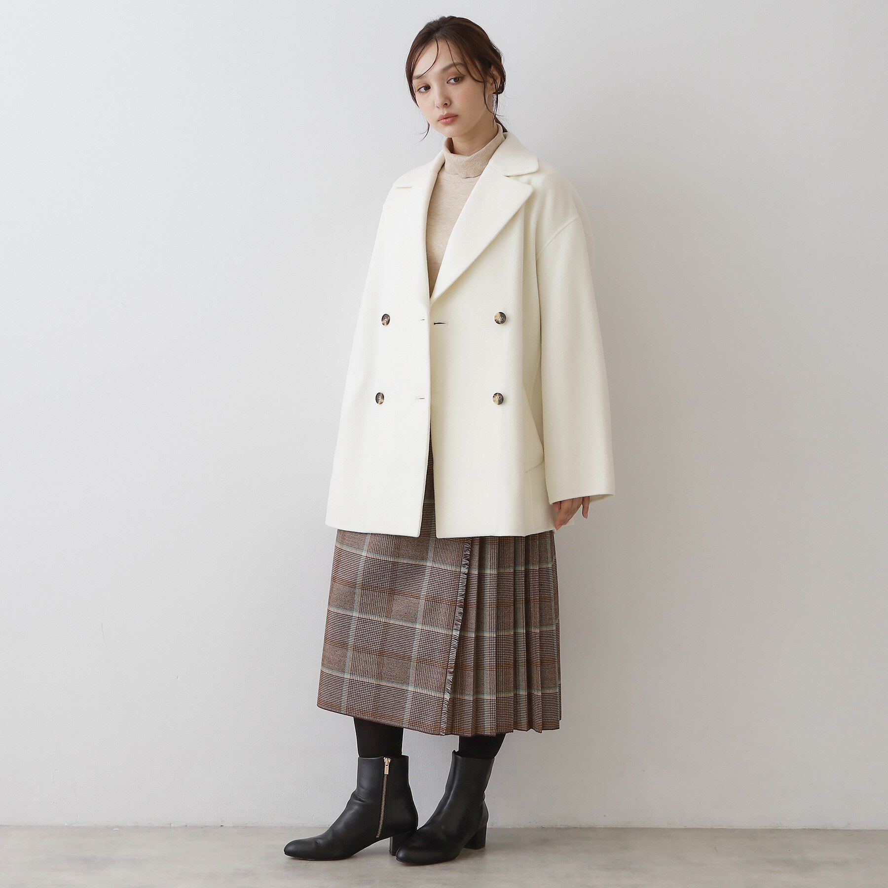 DRESSTERIOR「Super120シャルムウールブレンドミドルコート」|チェスターコート|