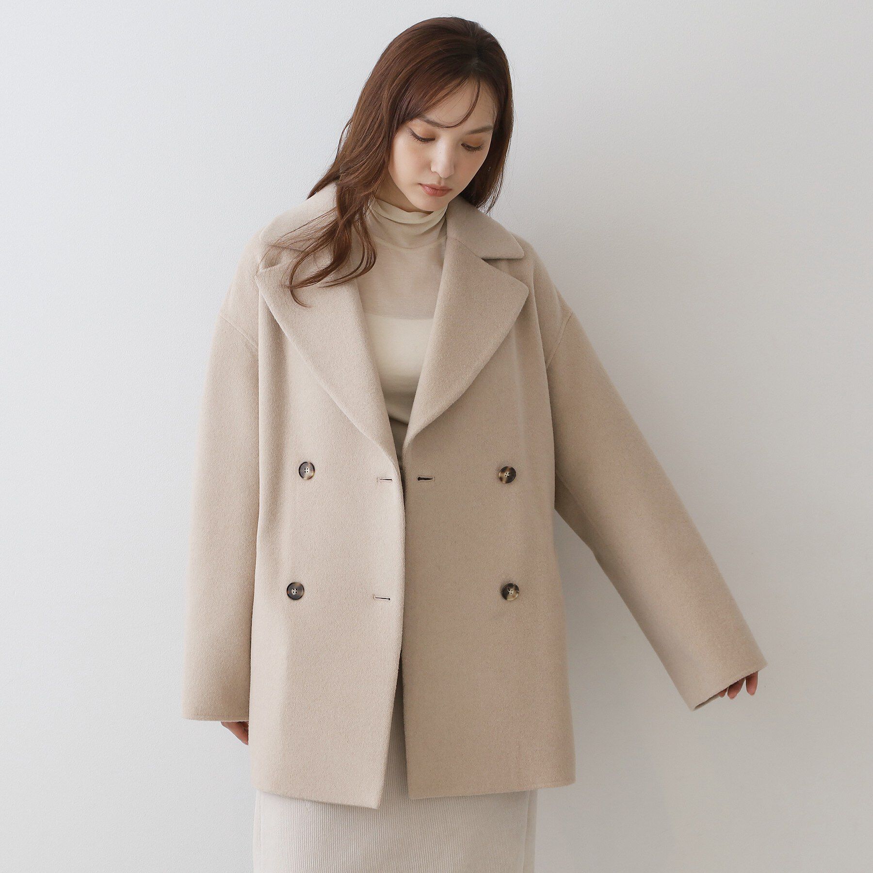DRESSTERIOR「Super120シャルムウールブレンドミドルコート」|チェスターコート|