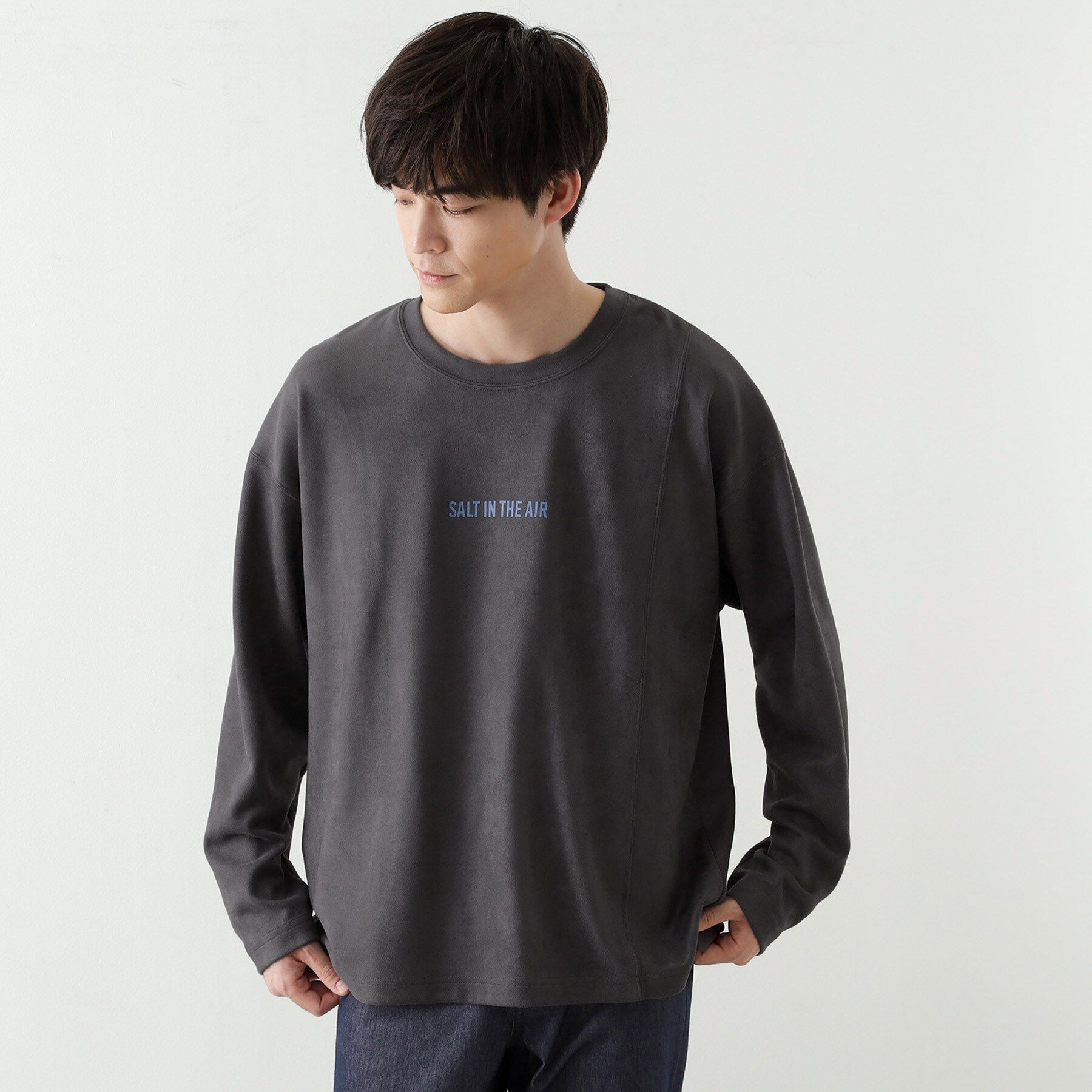 THE SHOP TK「スエード フォトプリントスウェット 【洗濯機OK】」|Tシャツ・カットソー|