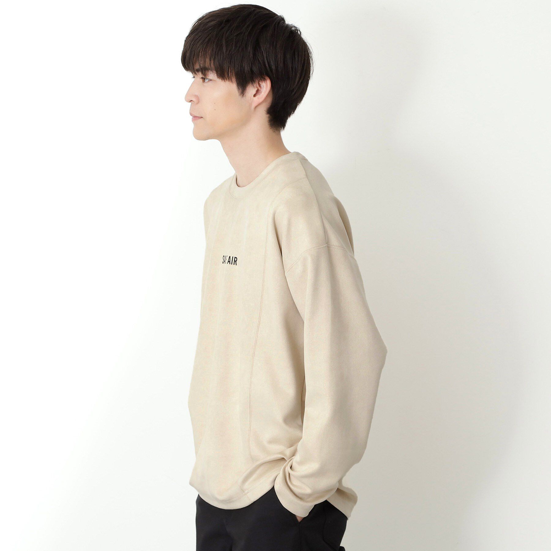 THE SHOP TK「スエード フォトプリントスウェット 【洗濯機OK】」|Tシャツ・カットソー|