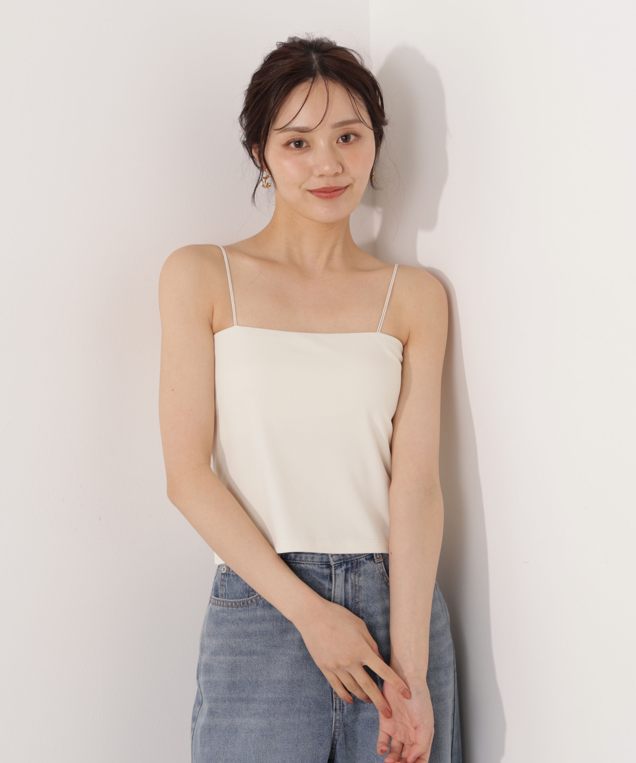 PROPORTION BODY DRESSING「カップ付キャミソール　26SS」|Tシャツ・カットソー|エクリュ1