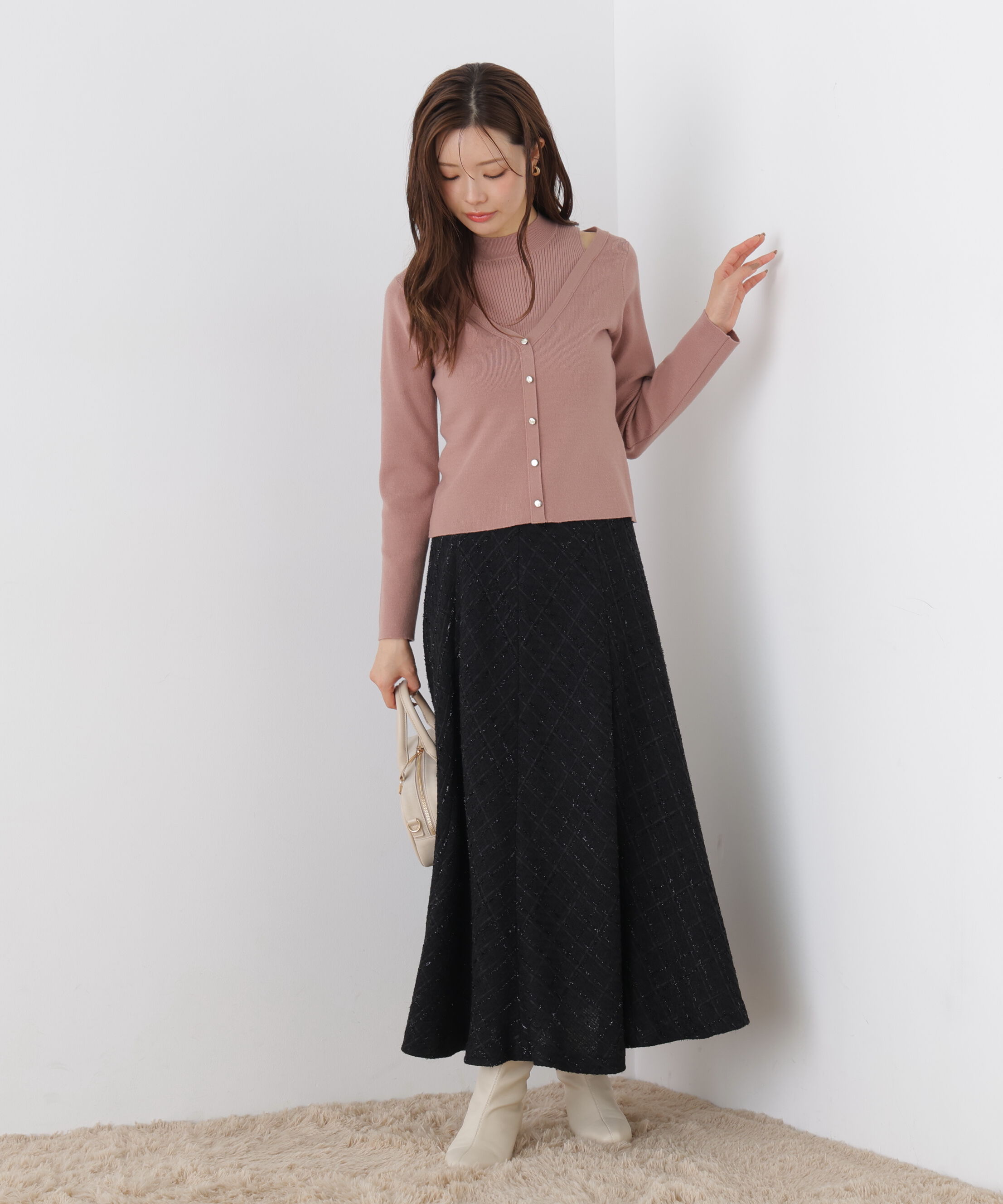 PROPORTION BODY DRESSING「ツイードフレアスカート」|スカート|