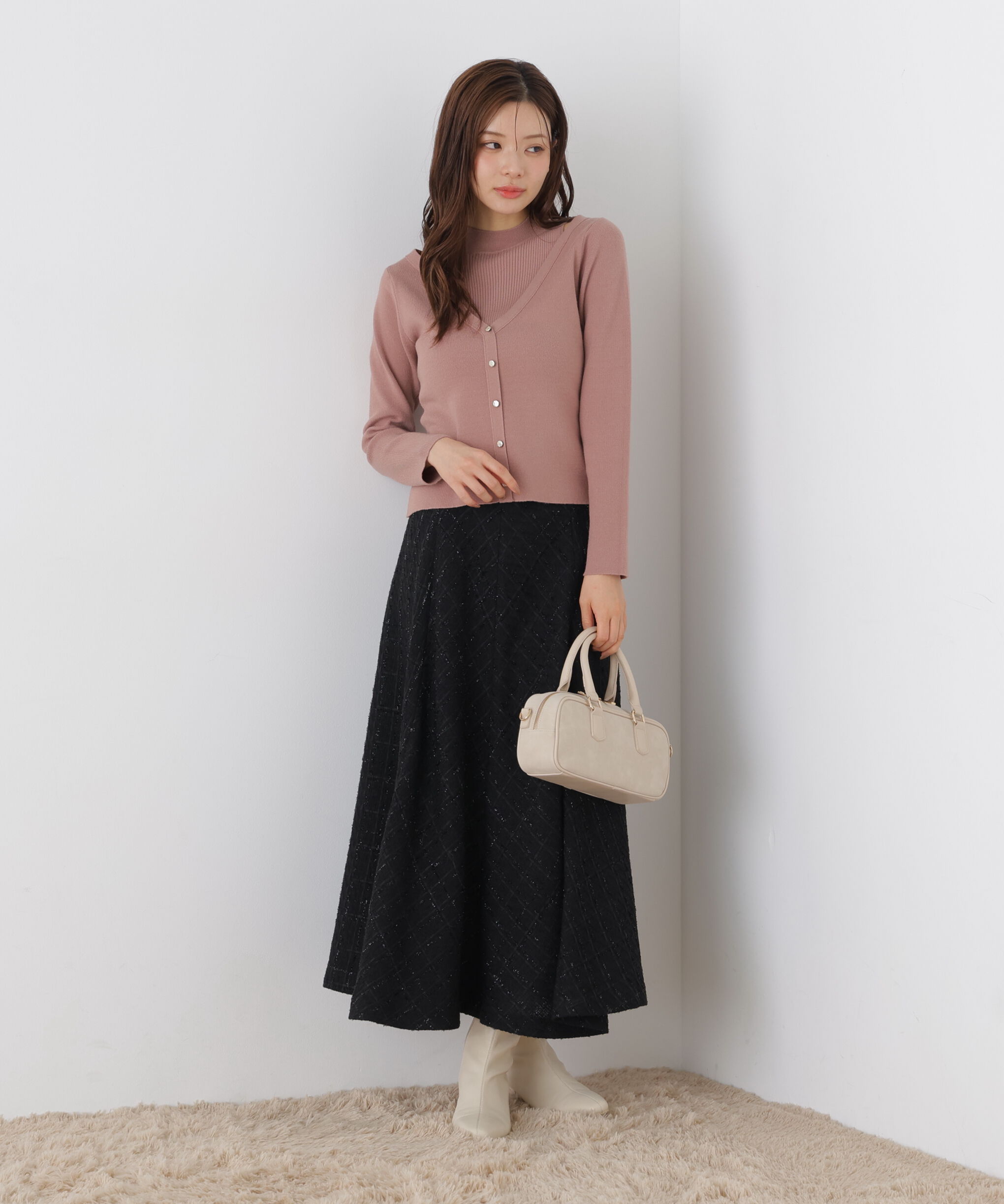 PROPORTION BODY DRESSING「ツイードフレアスカート」|スカート|