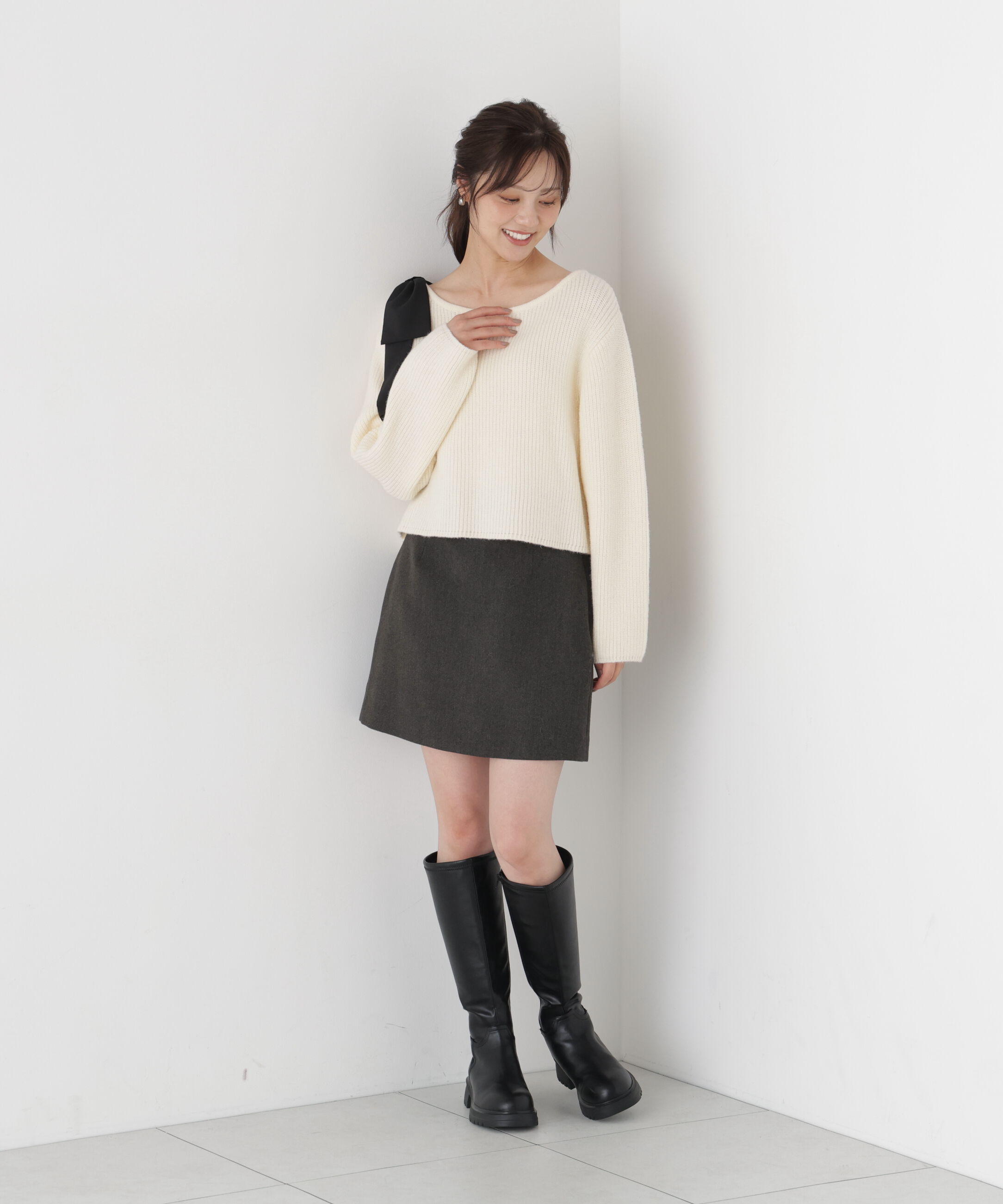 PROPORTION BODY DRESSING「＜a/mie＞ミニスカート（インナーパンツ付き）」|スカート|