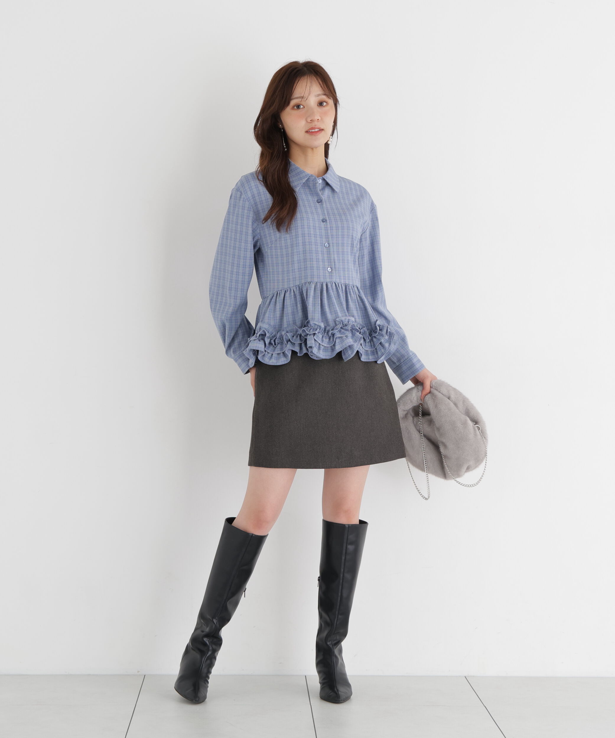 PROPORTION BODY DRESSING「＜a/mie＞ミニスカート（インナーパンツ付き）」|スカート|