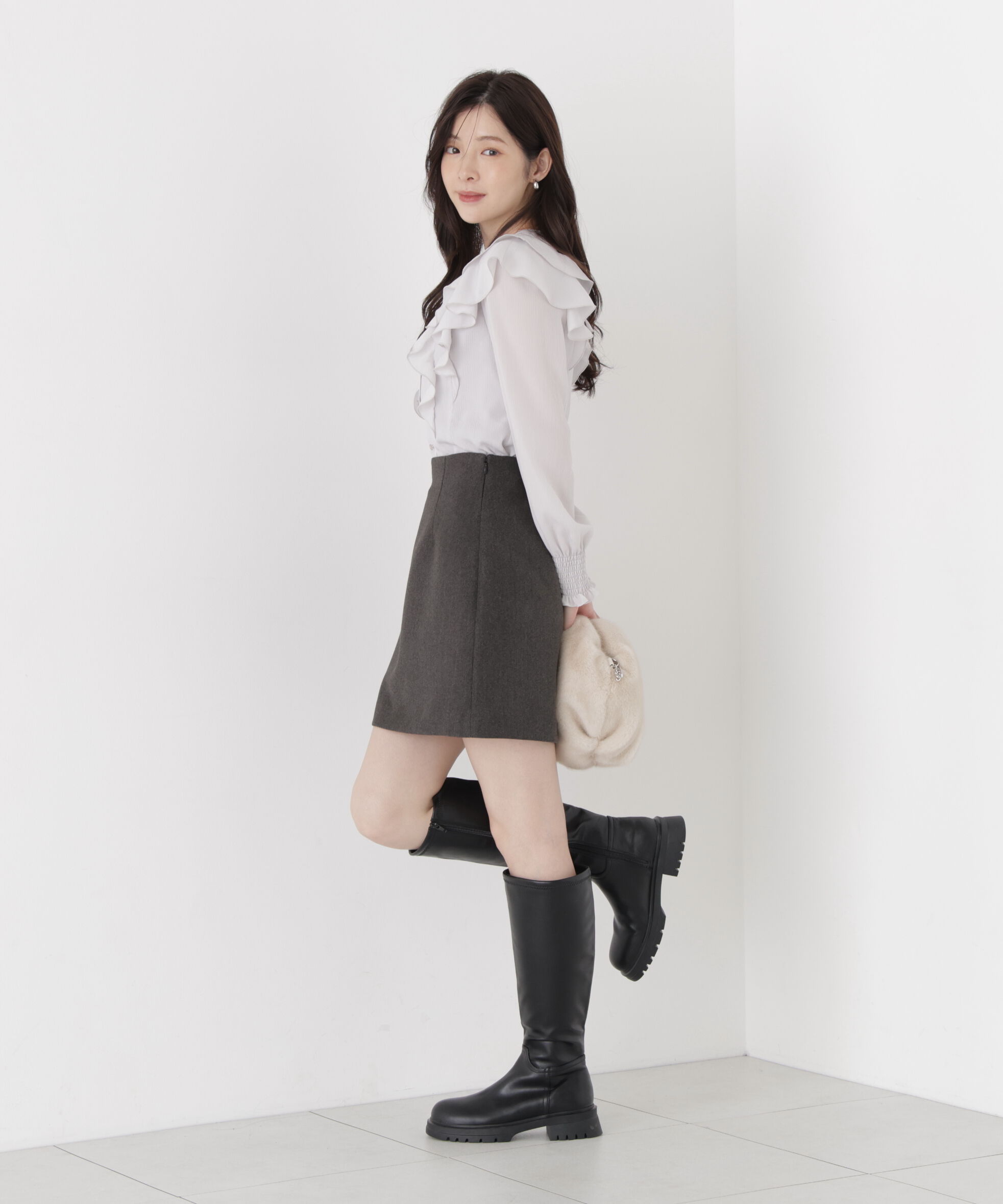 PROPORTION BODY DRESSING「＜a/mie＞ミニスカート（インナーパンツ付き）」|スカート|