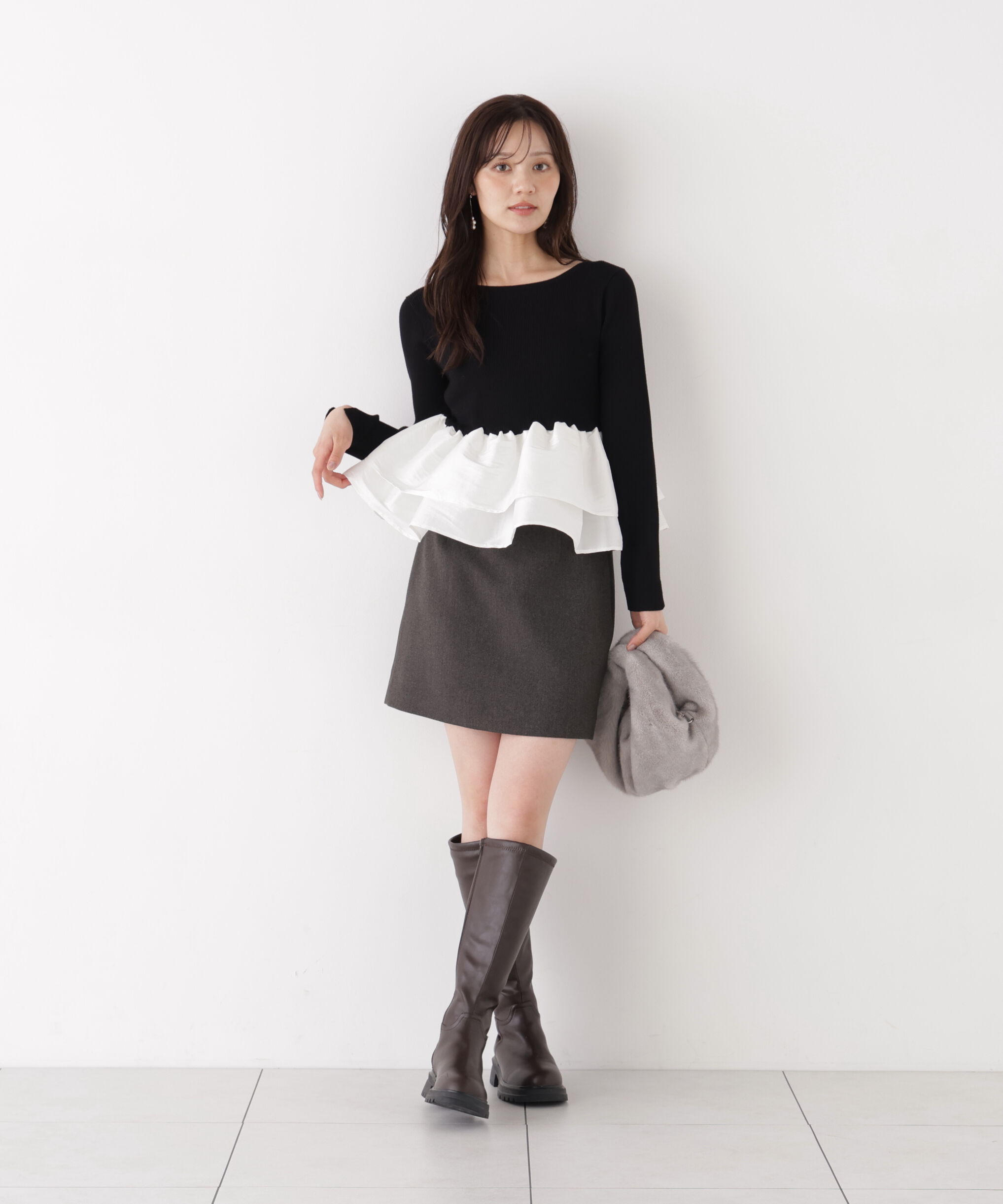 PROPORTION BODY DRESSING「＜a/mie＞ミニスカート（インナーパンツ付き）」|スカート|
