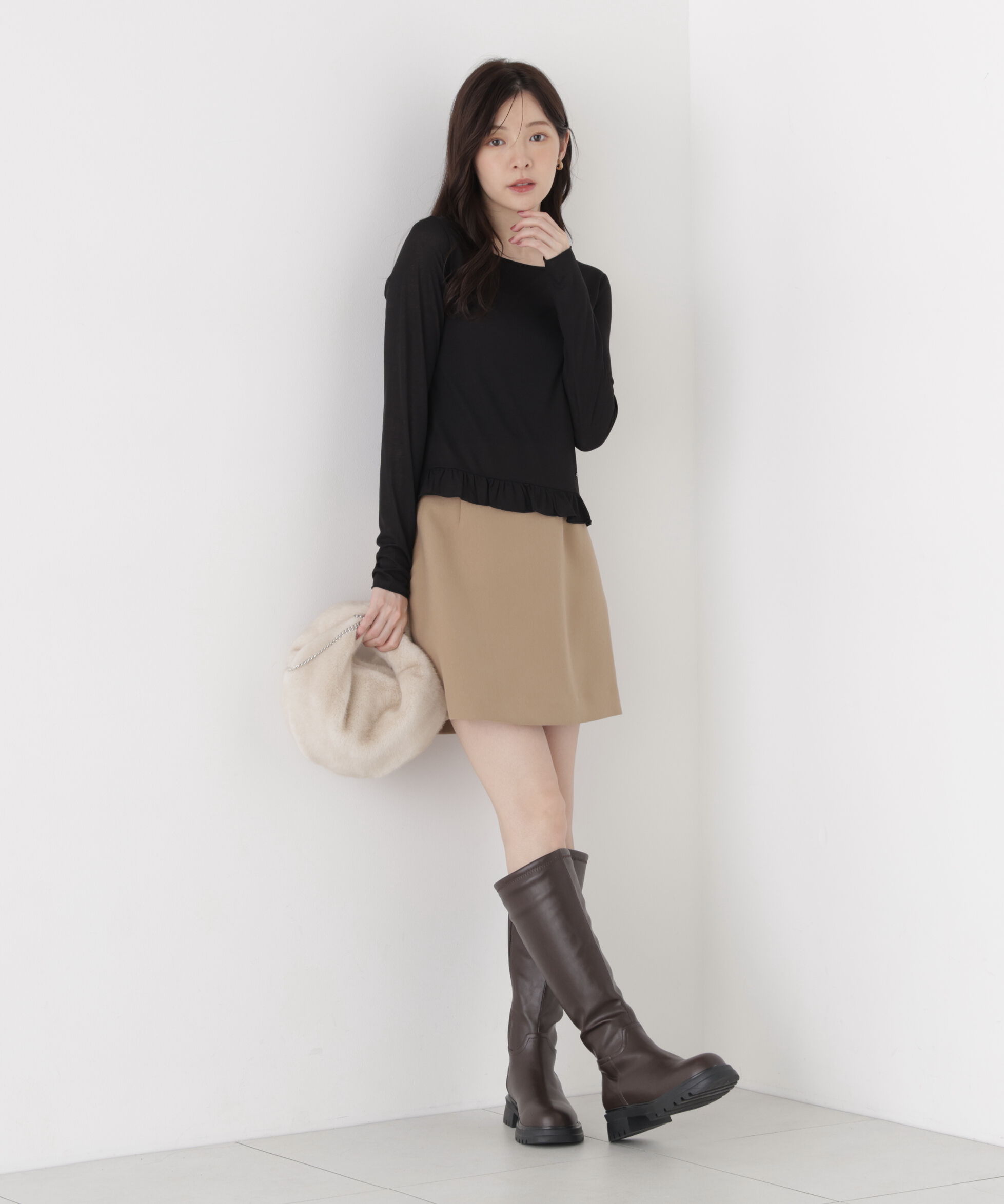 PROPORTION BODY DRESSING「＜a/mie＞ミニスカート（インナーパンツ付き）」|スカート|