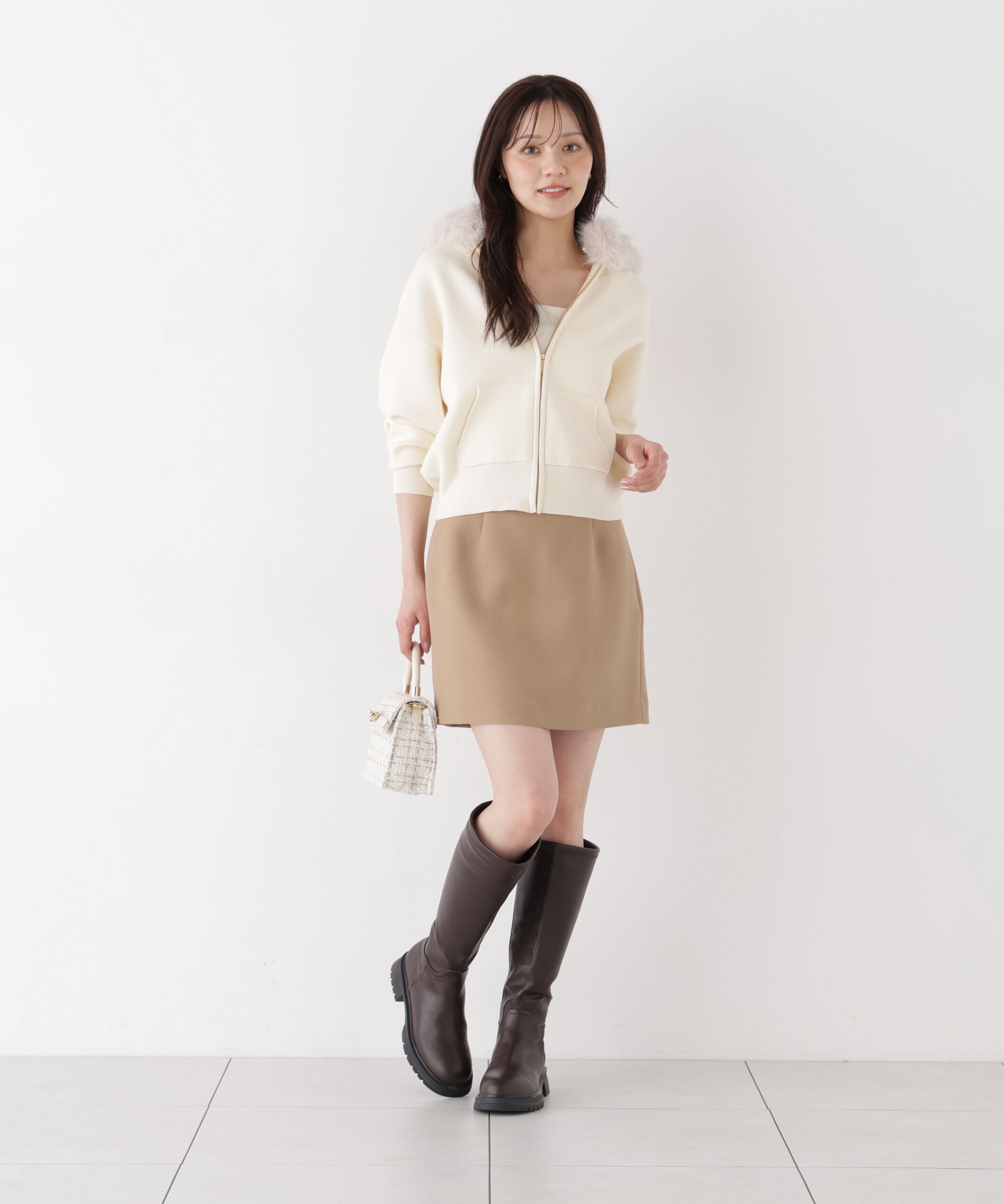 PROPORTION BODY DRESSING「＜a/mie＞ミニスカート（インナーパンツ付き）」|スカート|