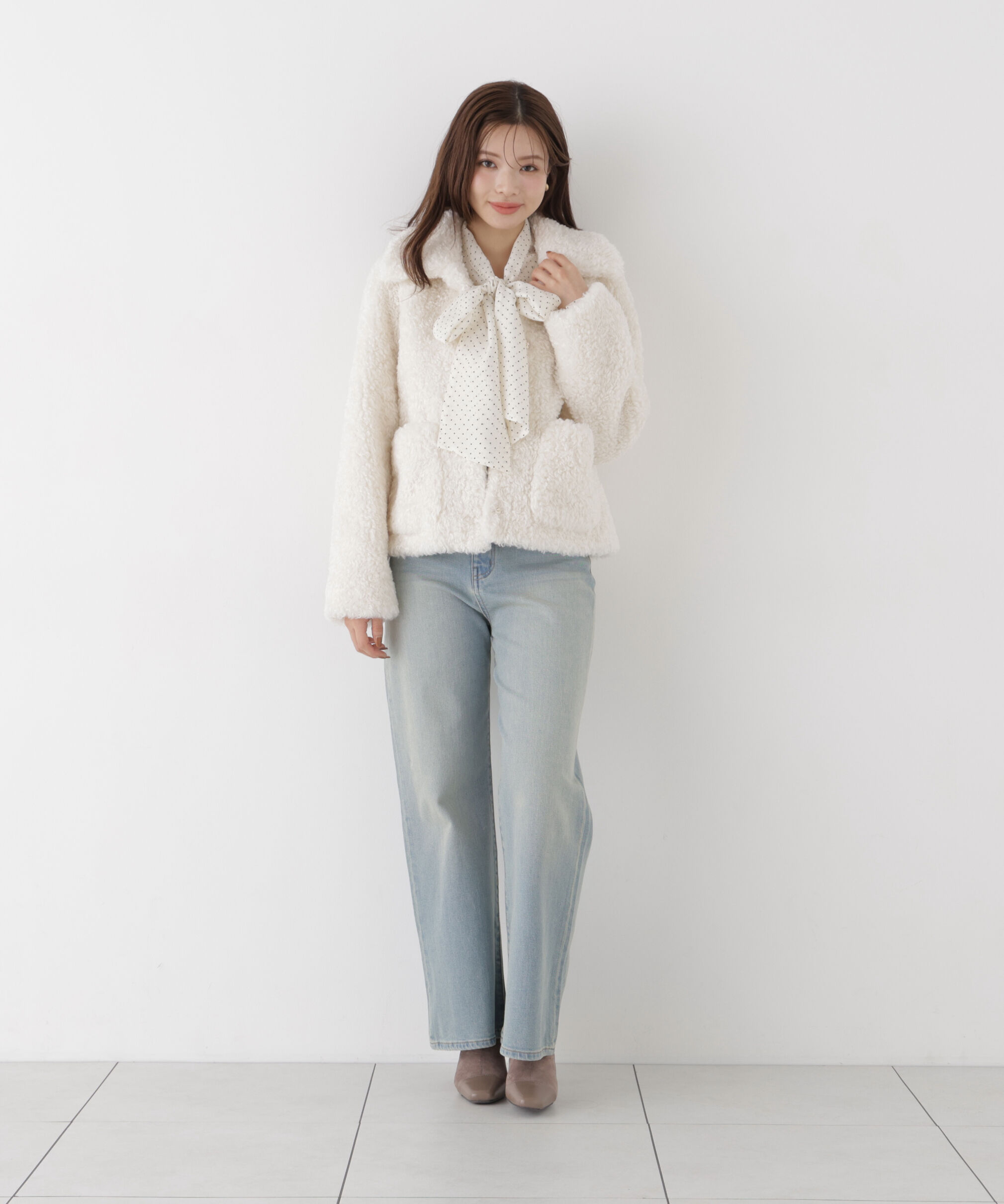 PROPORTION BODY DRESSING「衿付きフェイクファーブルゾン 26AW」|ブルゾン・スタジャン|