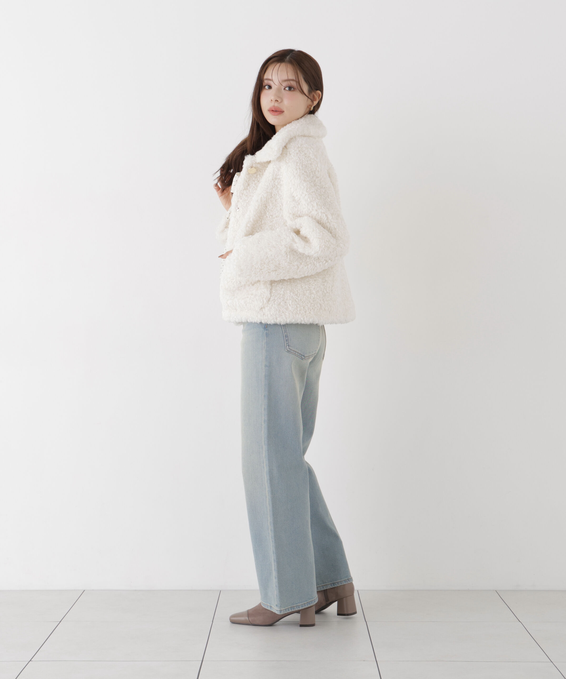 PROPORTION BODY DRESSING「衿付きフェイクファーブルゾン 26AW」|ブルゾン・スタジャン|