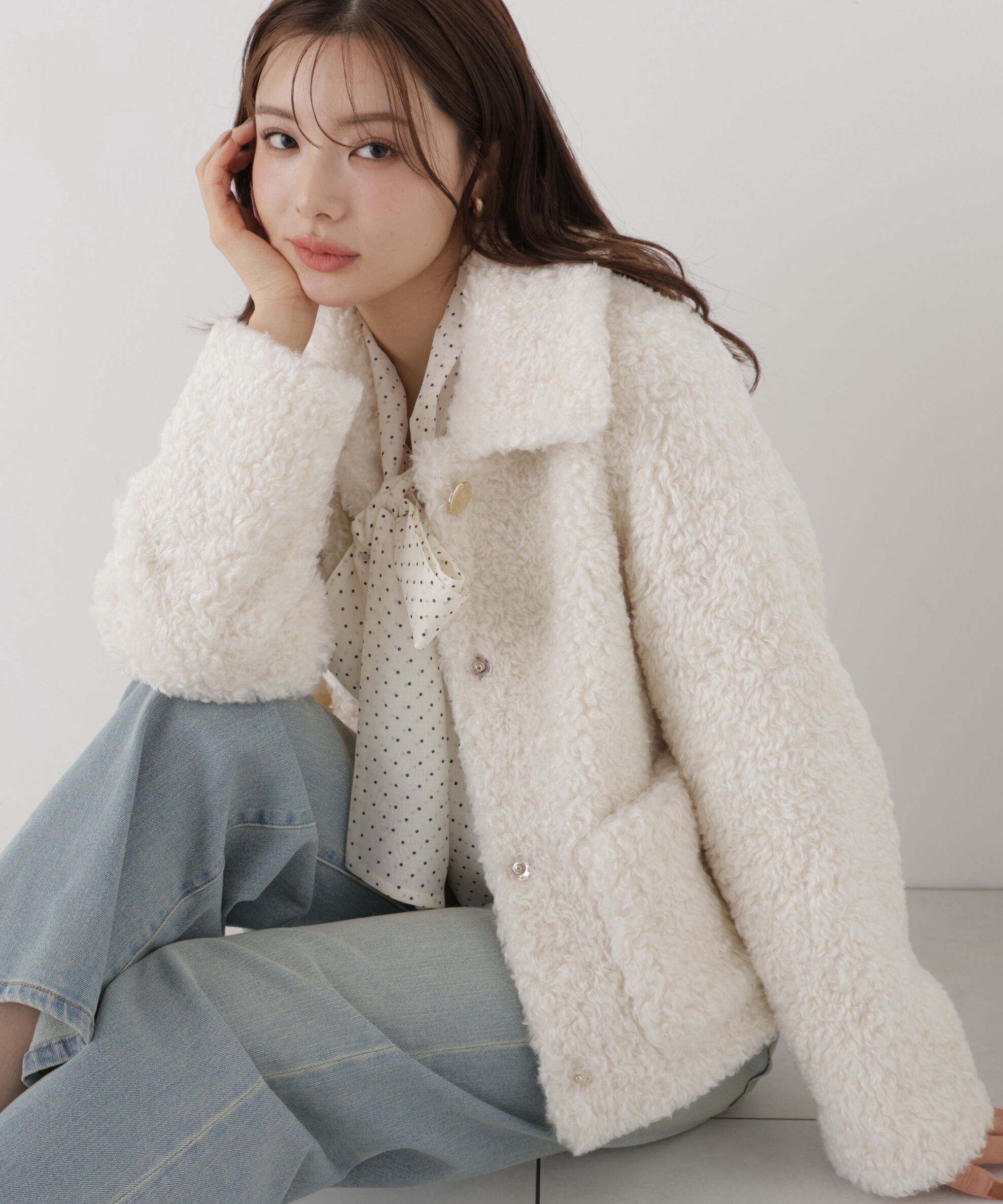 PROPORTION BODY DRESSING「衿付きフェイクファーブルゾン 26AW」|ブルゾン・スタジャン|