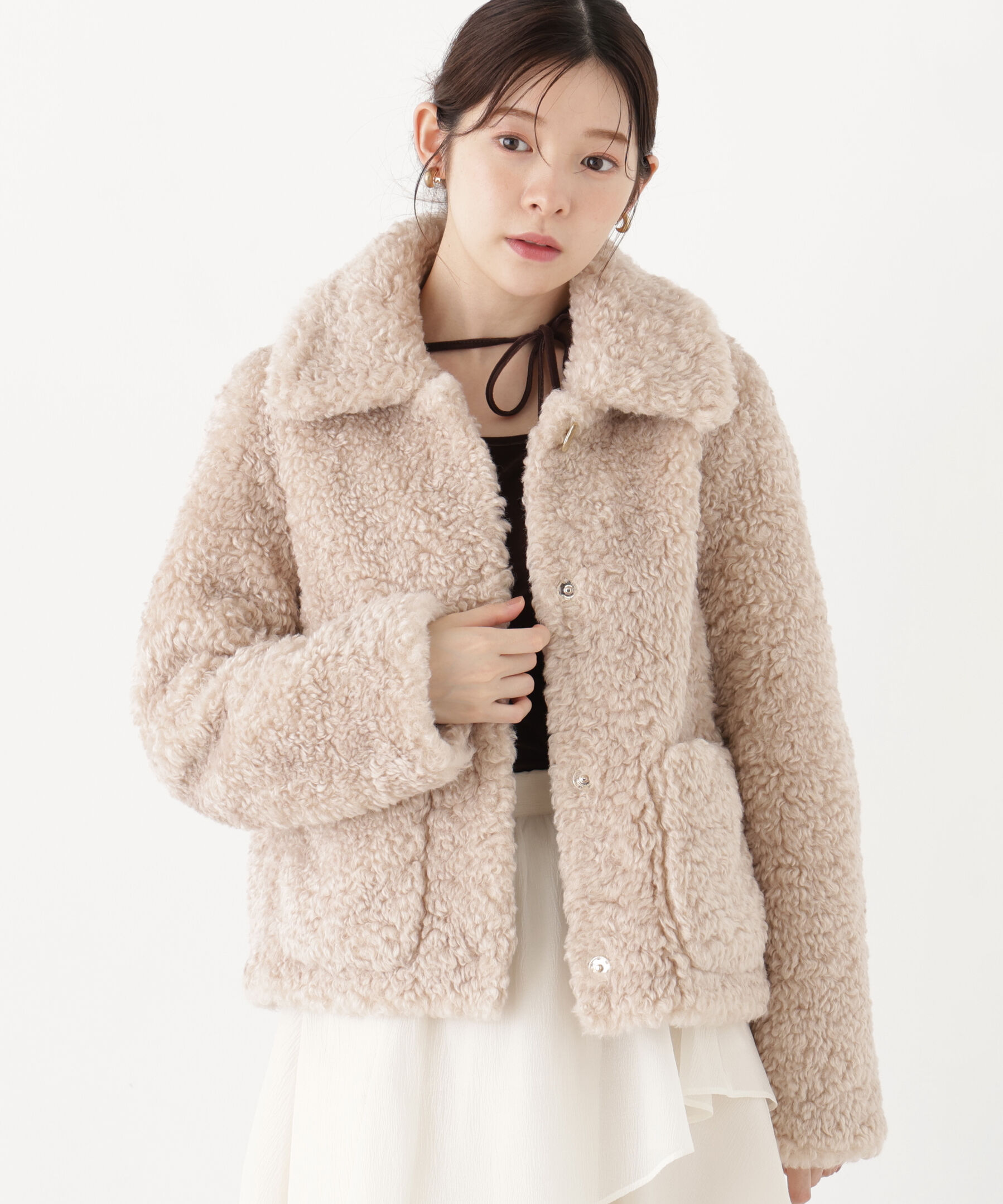 PROPORTION BODY DRESSING「衿付きフェイクファーブルゾン 26AW」|ブルゾン・スタジャン|
