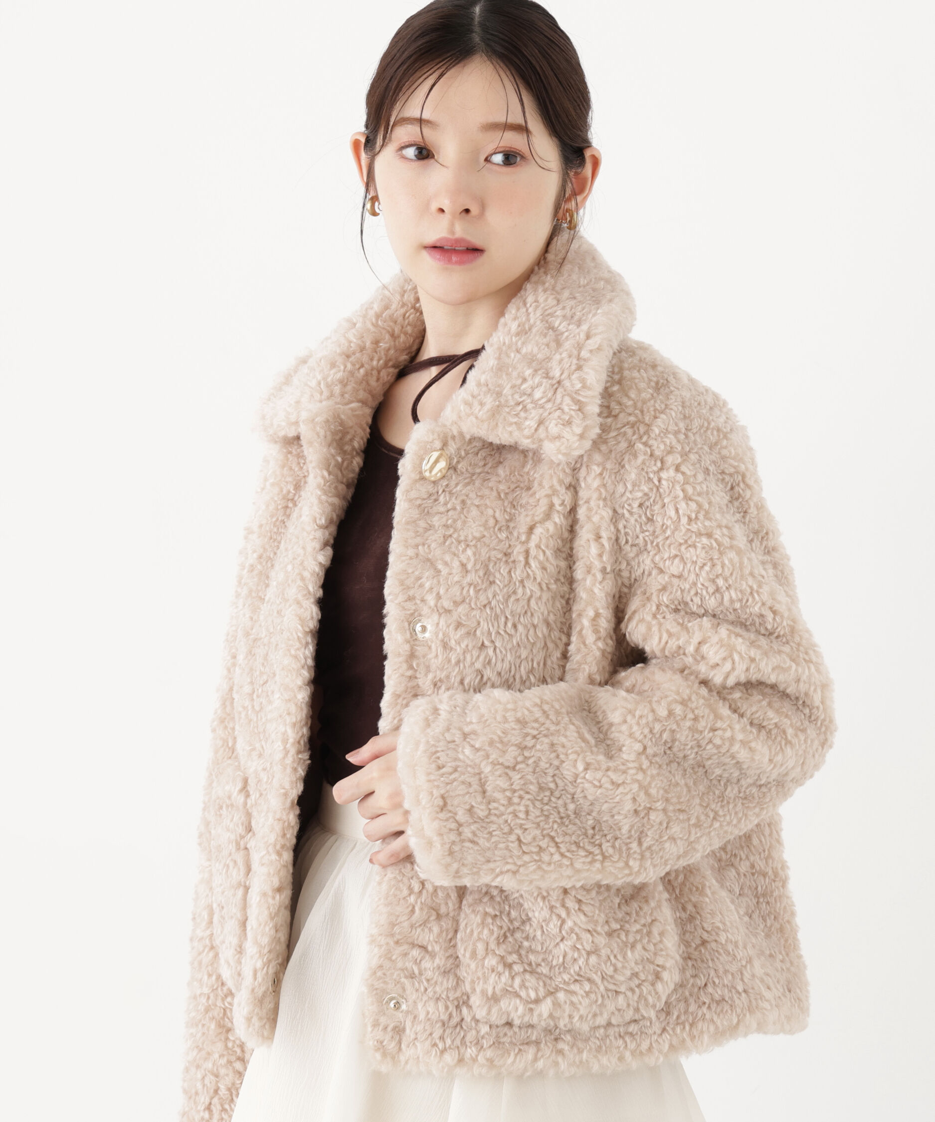 PROPORTION BODY DRESSING「衿付きフェイクファーブルゾン 26AW」|ブルゾン・スタジャン|